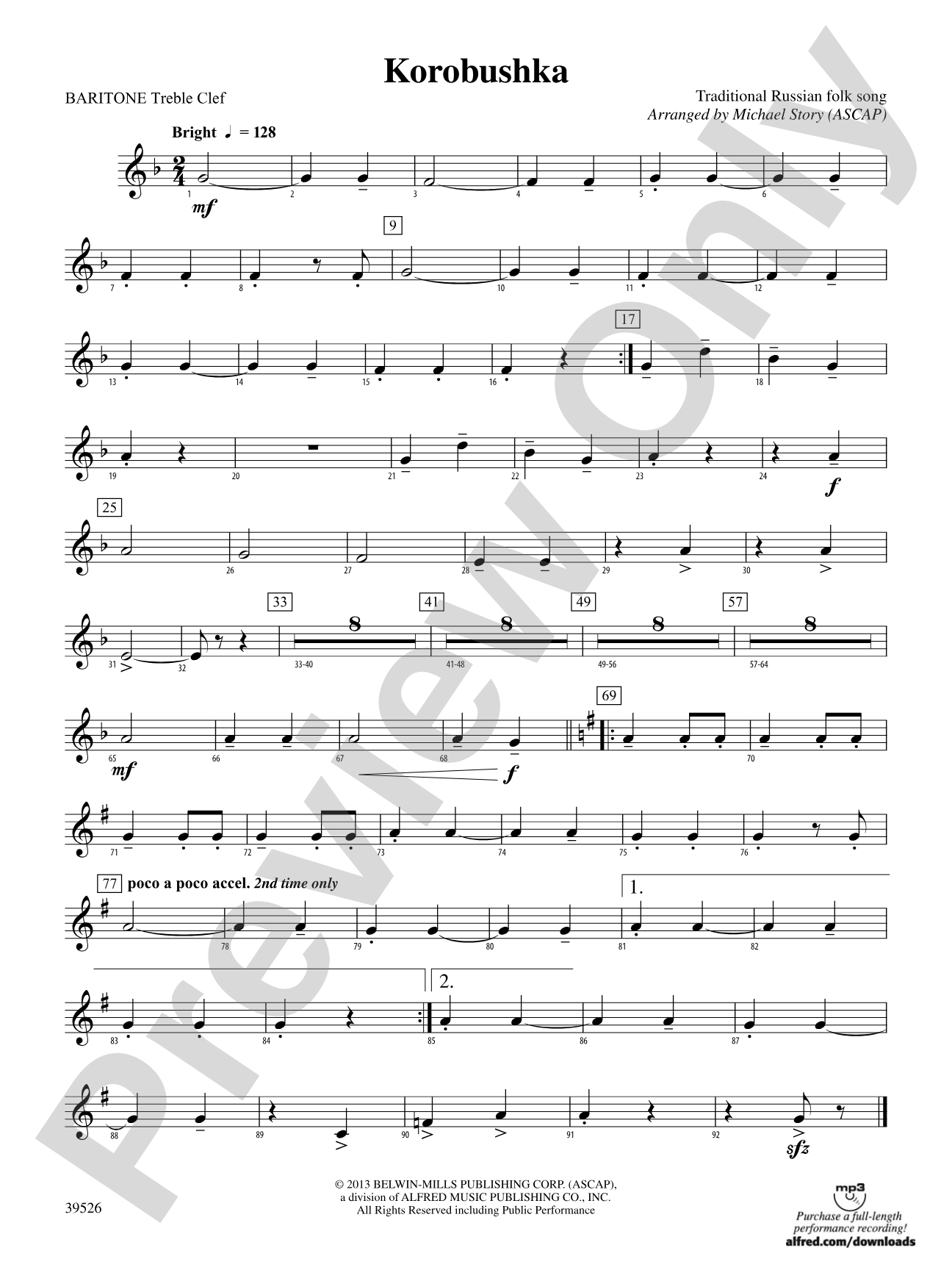 Korobushka: Baritone T.C.