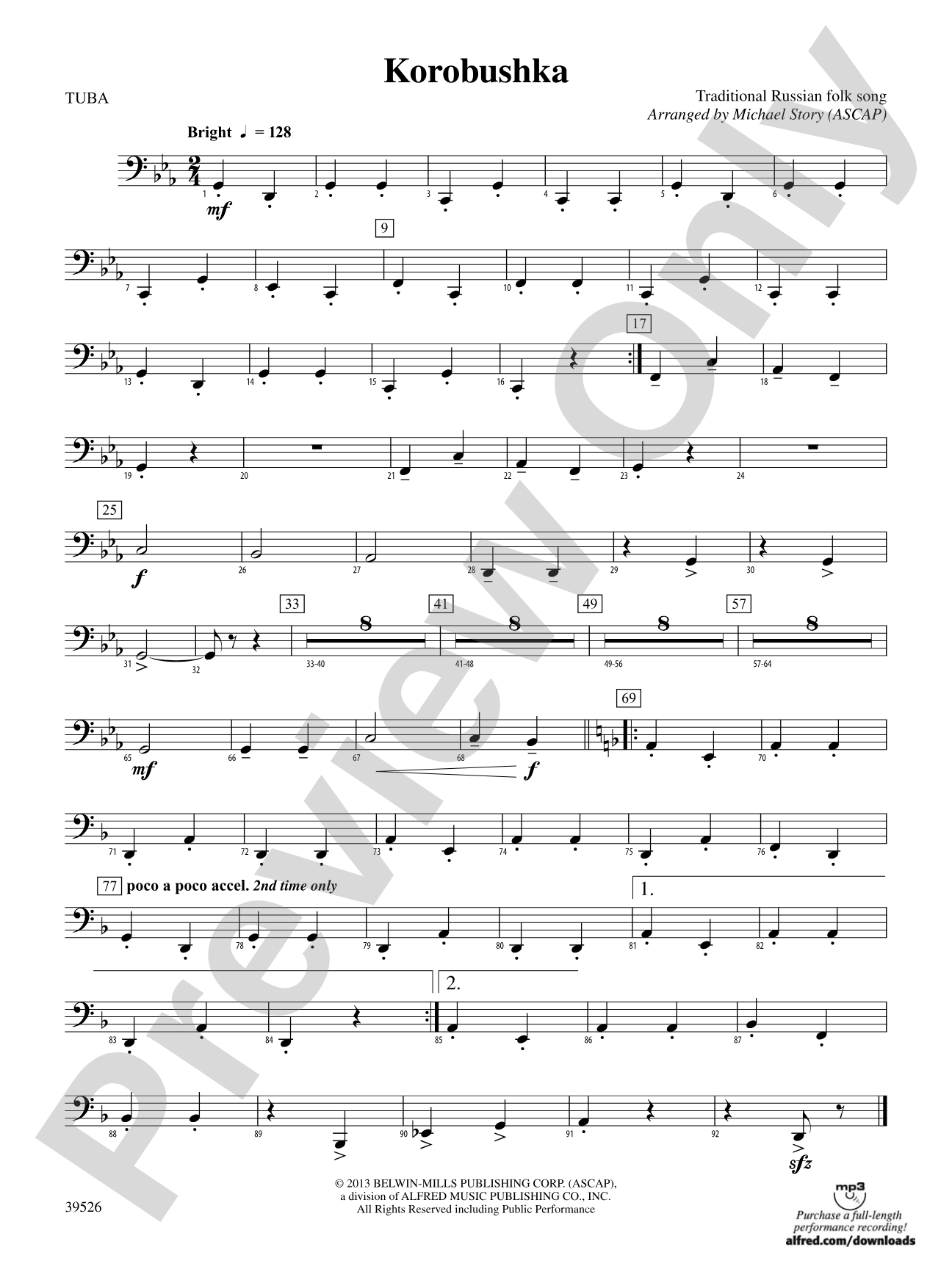 Korobushka: Tuba