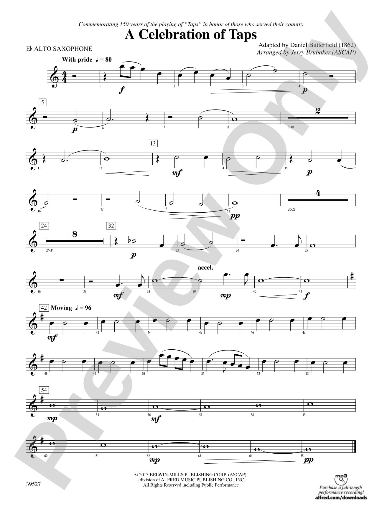 A Celebration of Taps: E-flat Alto Saxophone