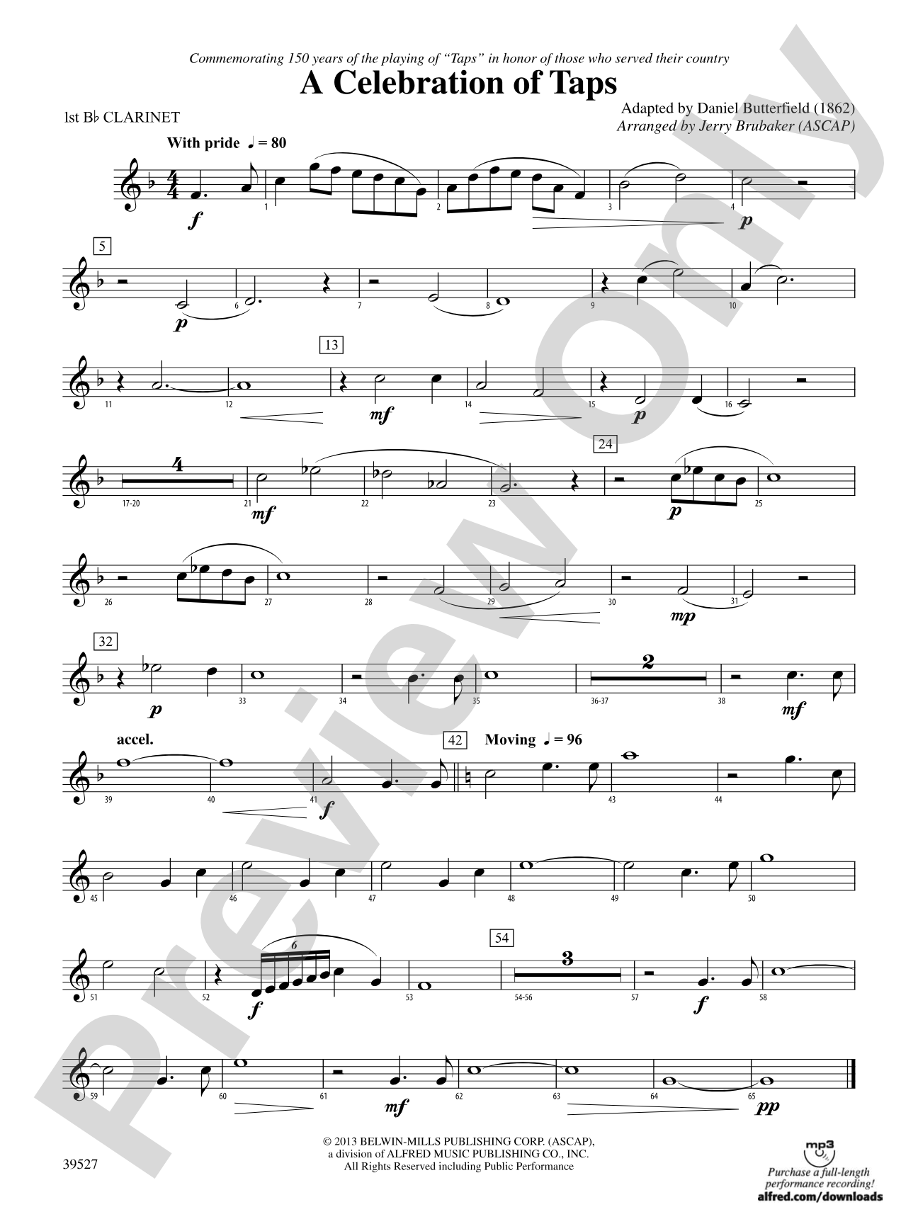 A Celebration of Taps: 1st B-flat Clarinet