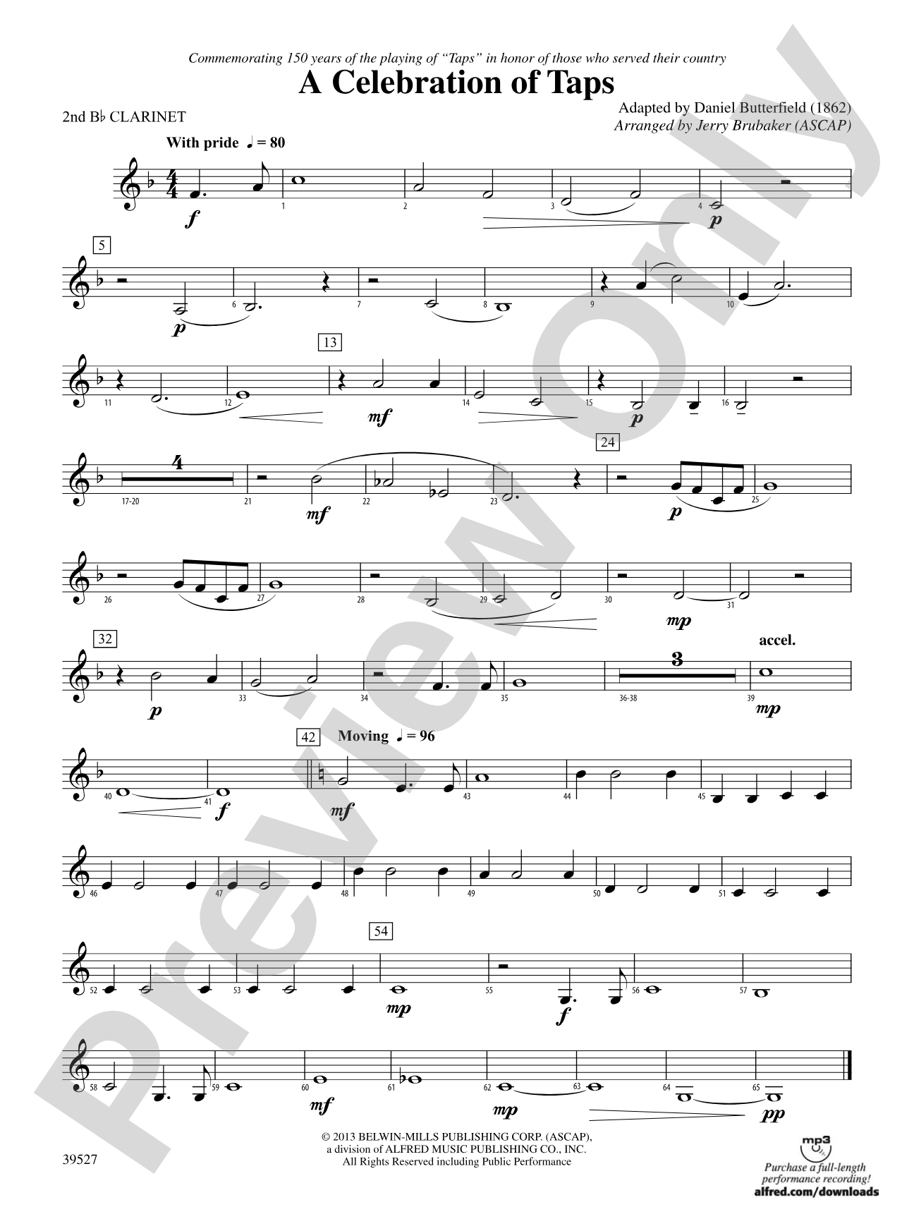 A Celebration of Taps: 2nd B-flat Clarinet