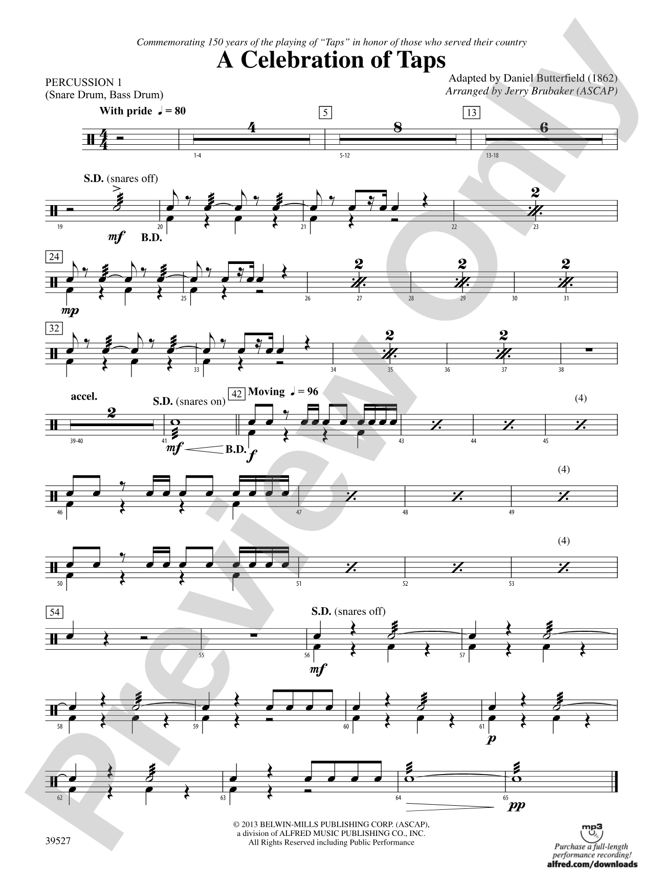 A Celebration of Taps: 1st Percussion
