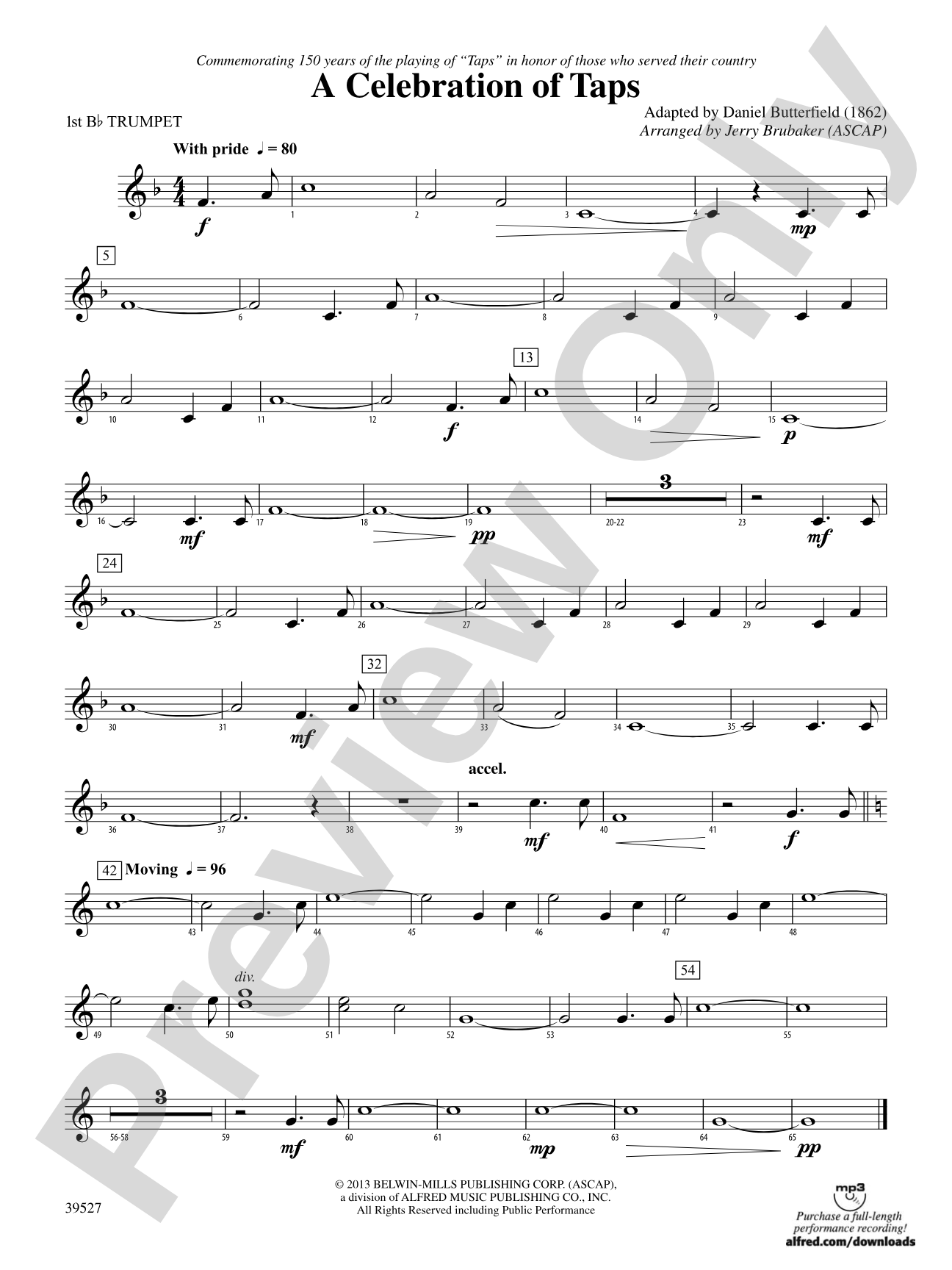 A Celebration of Taps: 1st B-flat Trumpet
