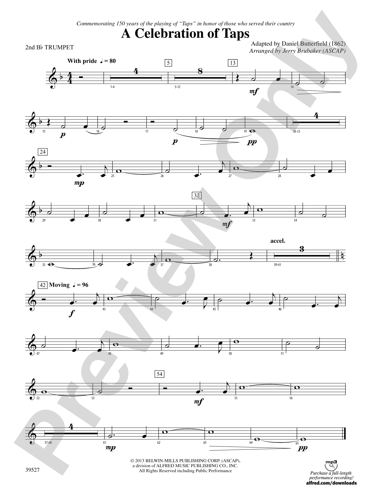 A Celebration of Taps: 2nd B-flat Trumpet