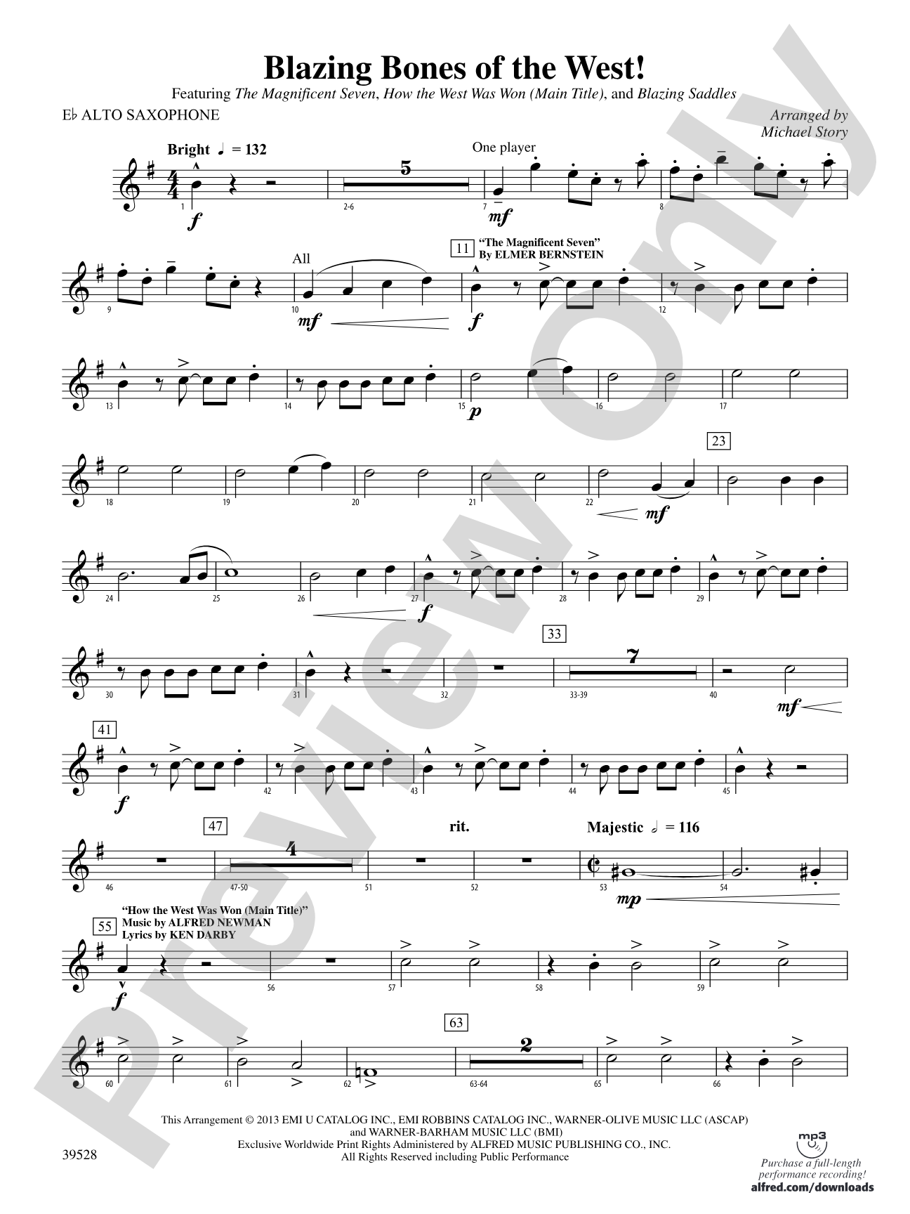 Blazing Bones of the West!: E-flat Alto Saxophone
