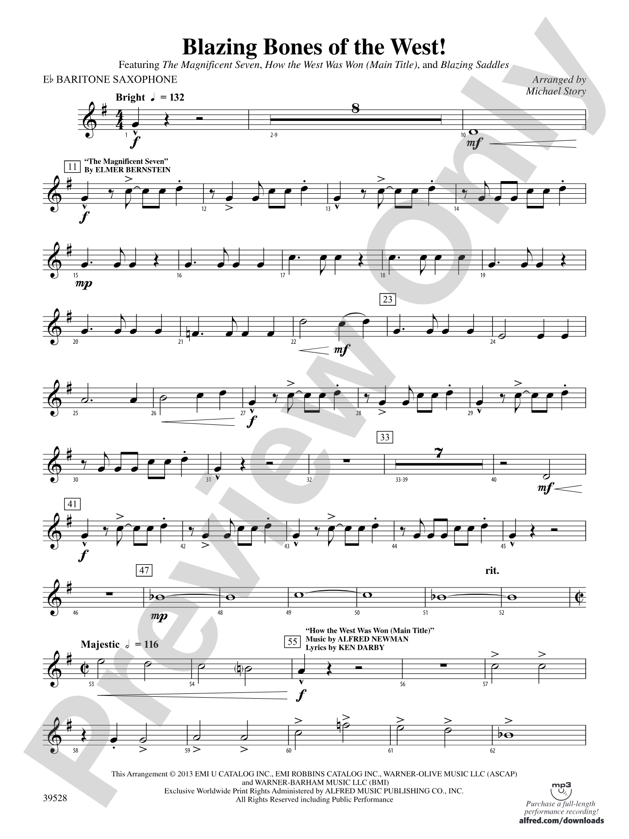 Blazing Bones of the West!: E-flat Baritone Saxophone