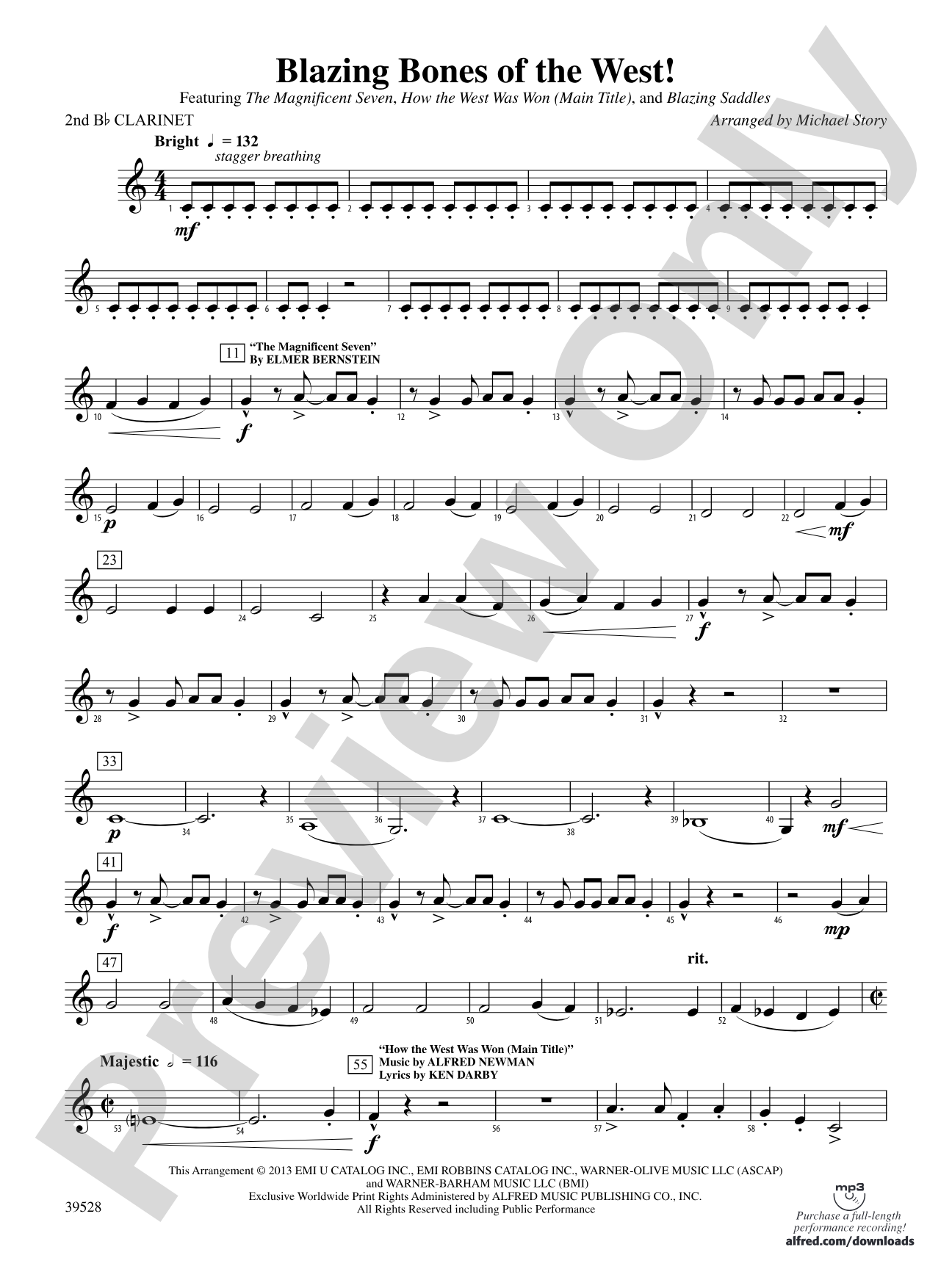Blazing Bones of the West!: 2nd B-flat Clarinet