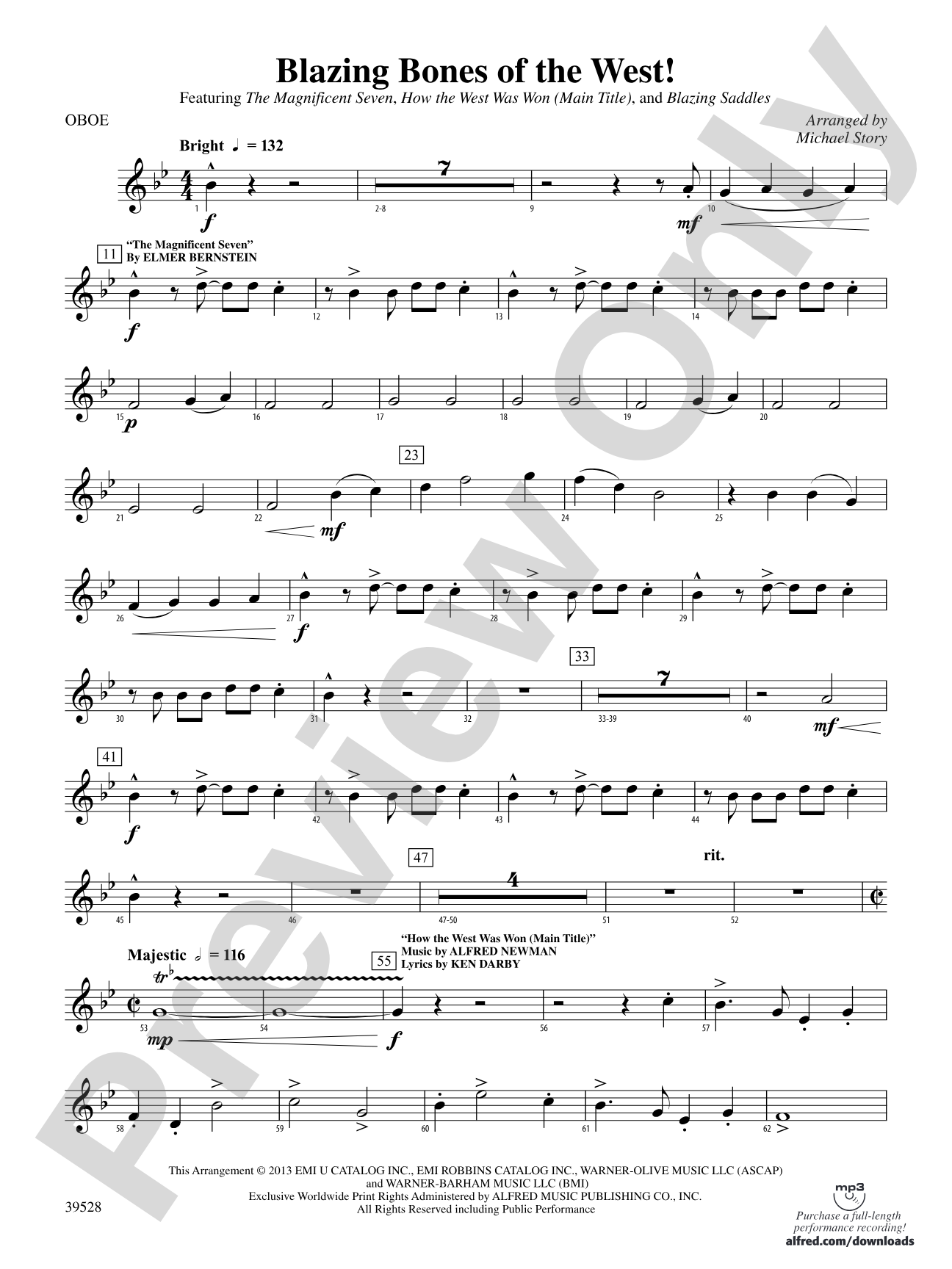 Blazing Bones of the West!: Oboe