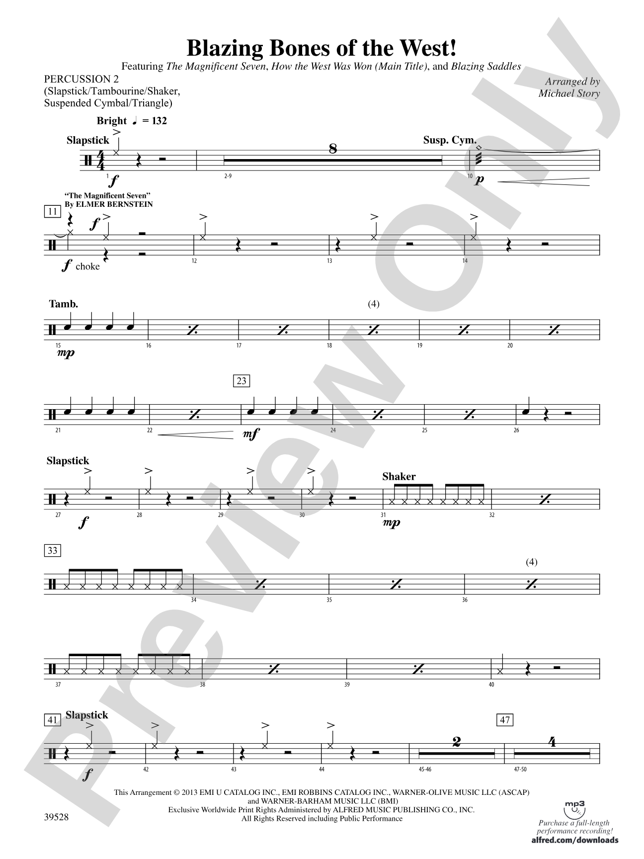 Blazing Bones of the West!: 2nd Percussion