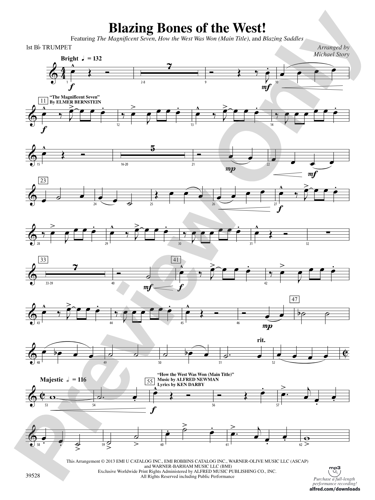 Blazing Bones of the West!: 1st B-flat Trumpet