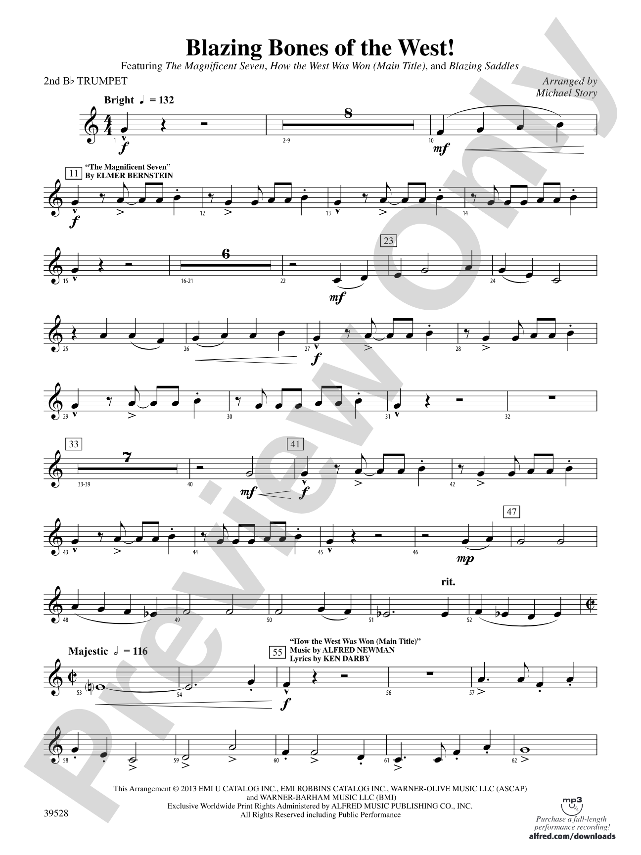 Blazing Bones of the West!: 2nd B-flat Trumpet