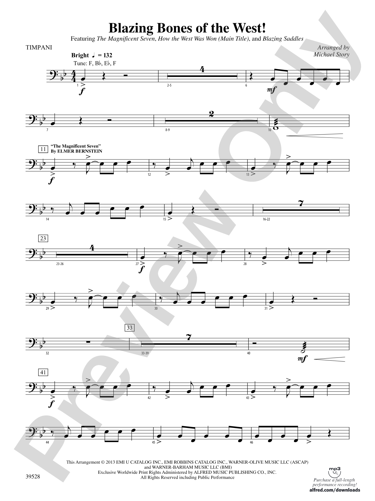 Blazing Bones of the West!: Timpani