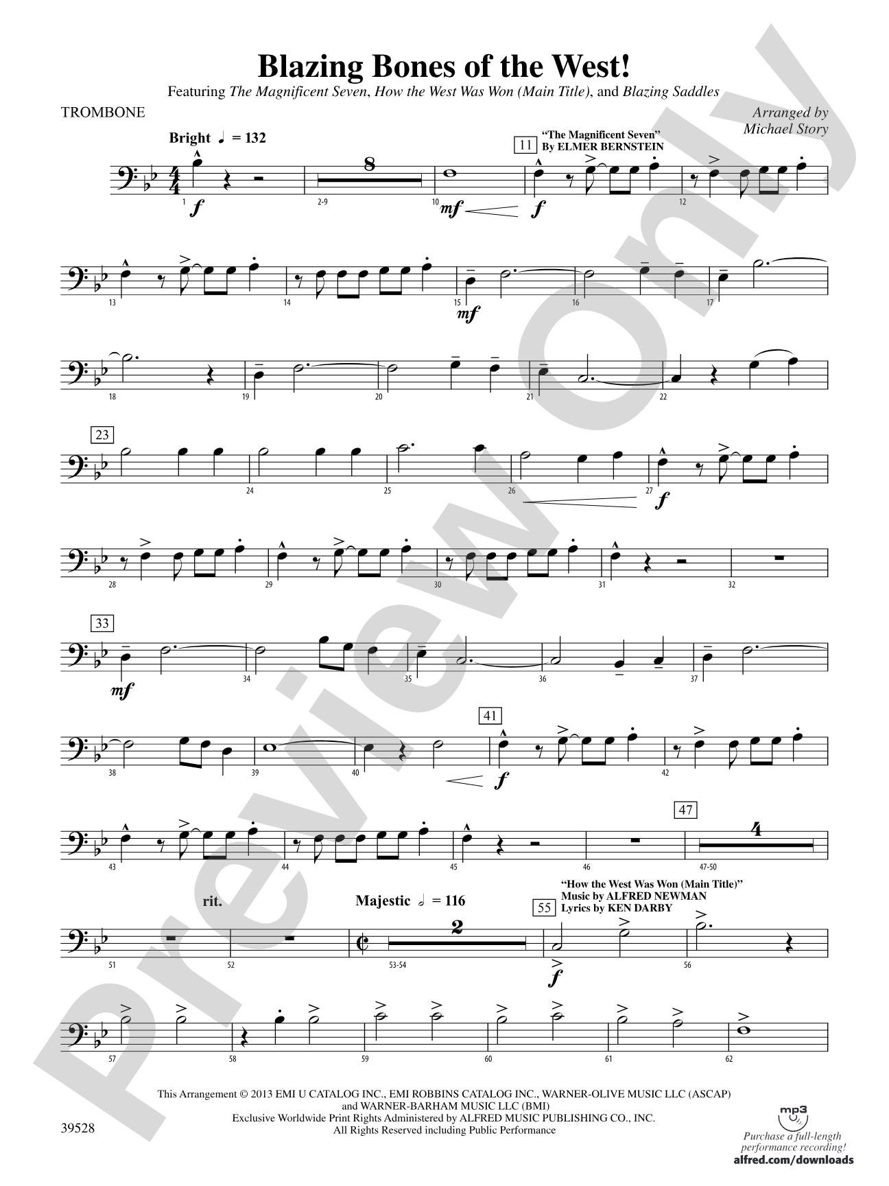 Blazing Bones of the West!: 1st Trombone