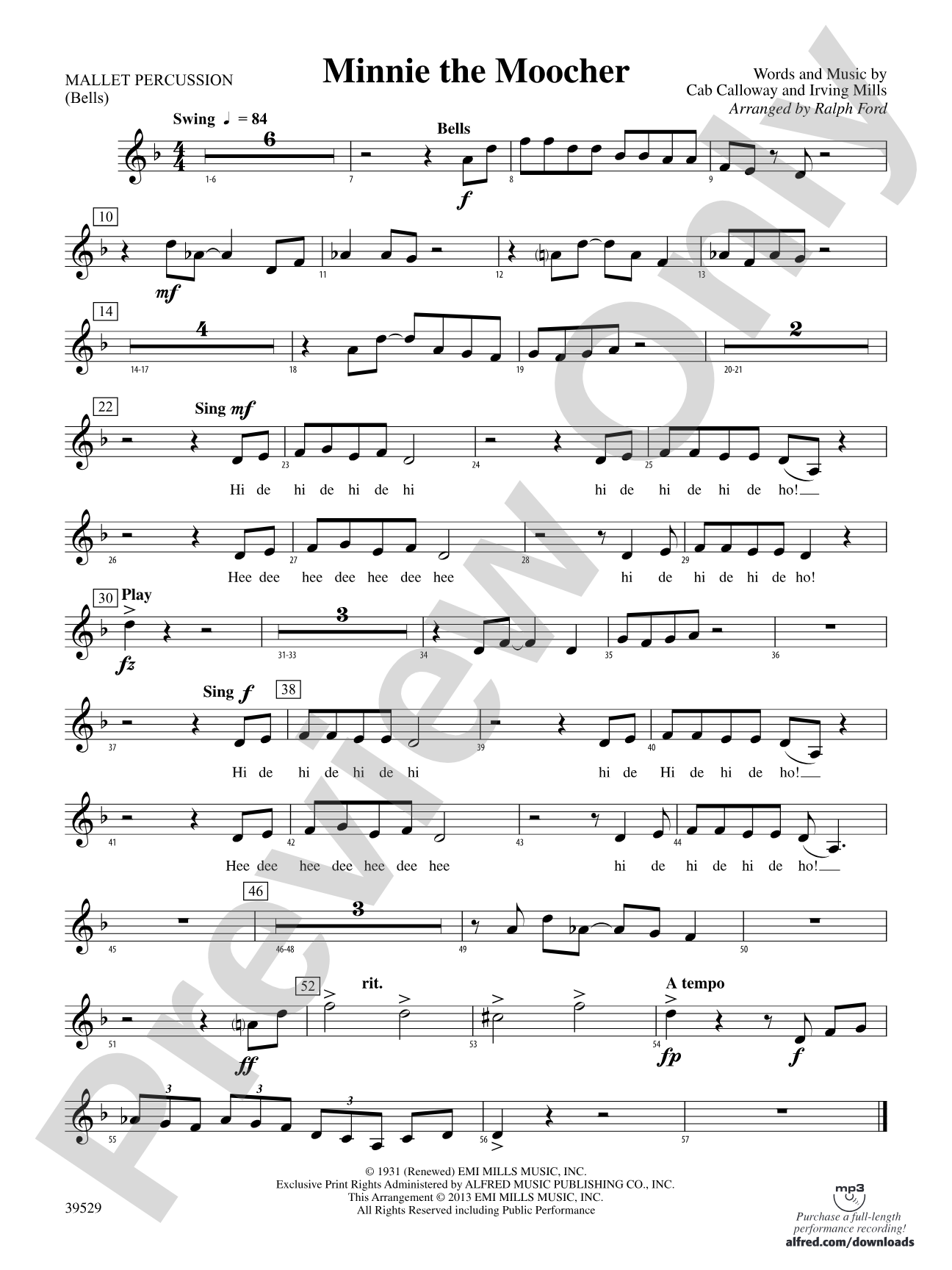 Minnie the Moocher: Mallets
