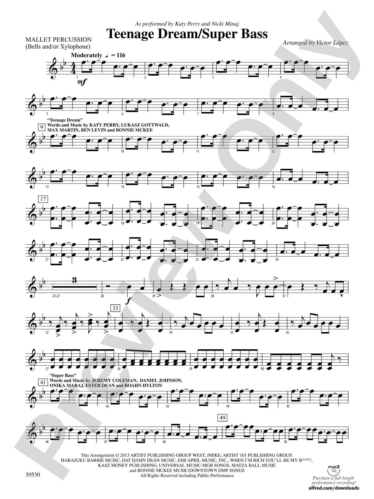 Teenage Dream / Super Bass: Mallets