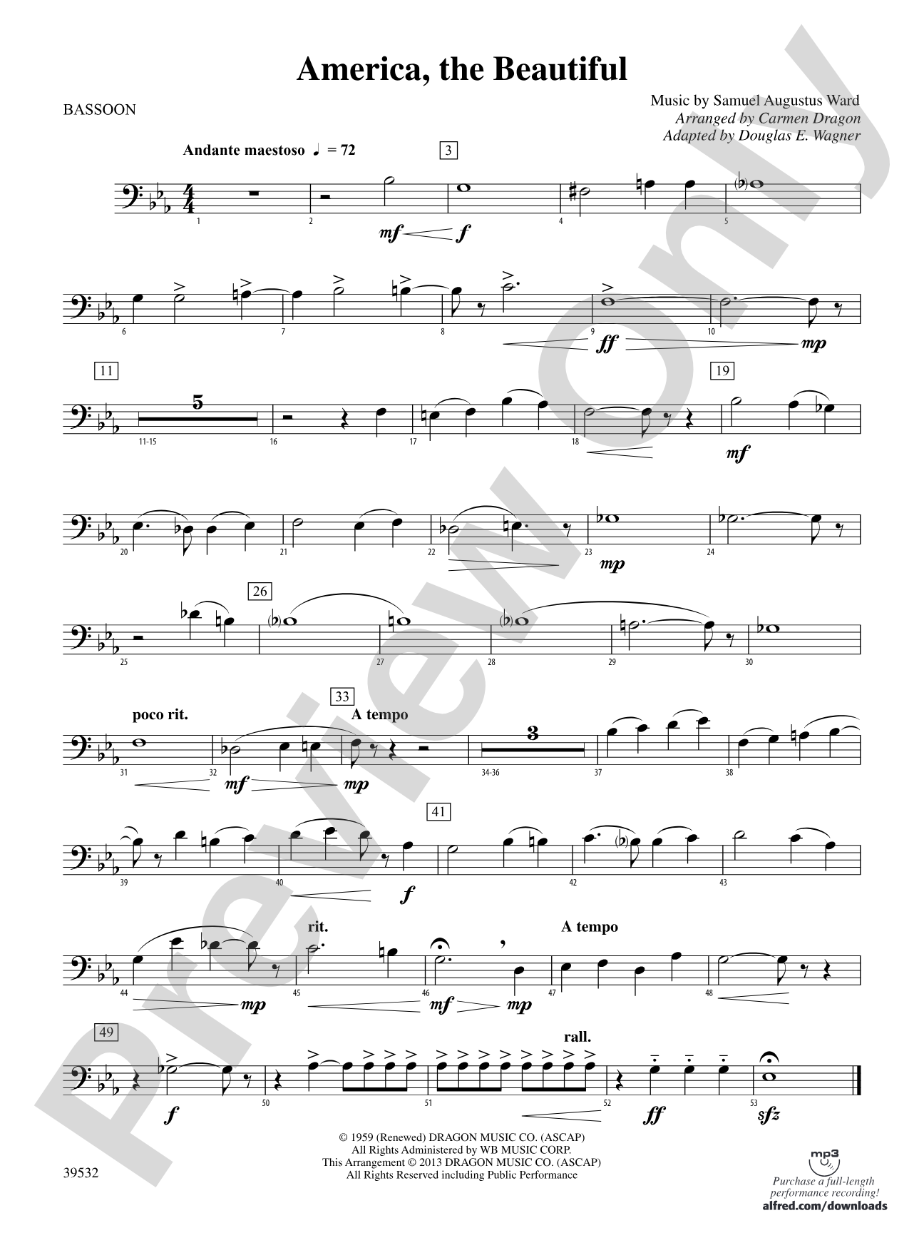 America, the Beautiful: Bassoon