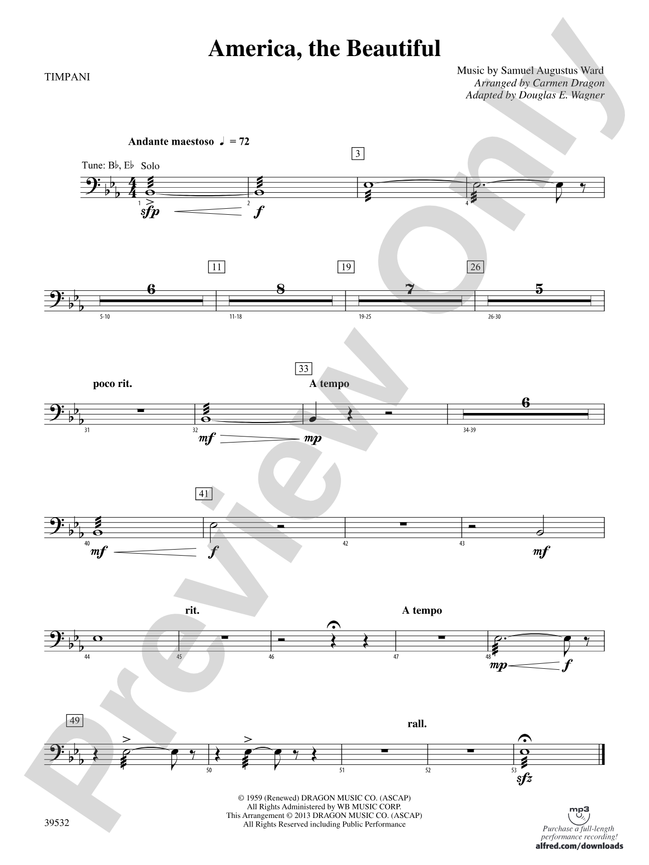 America, the Beautiful: Timpani