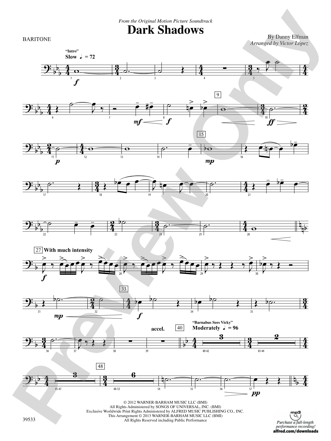 Dark Shadows (from the Original Motion Picture Soundtrack): Baritone B.C.