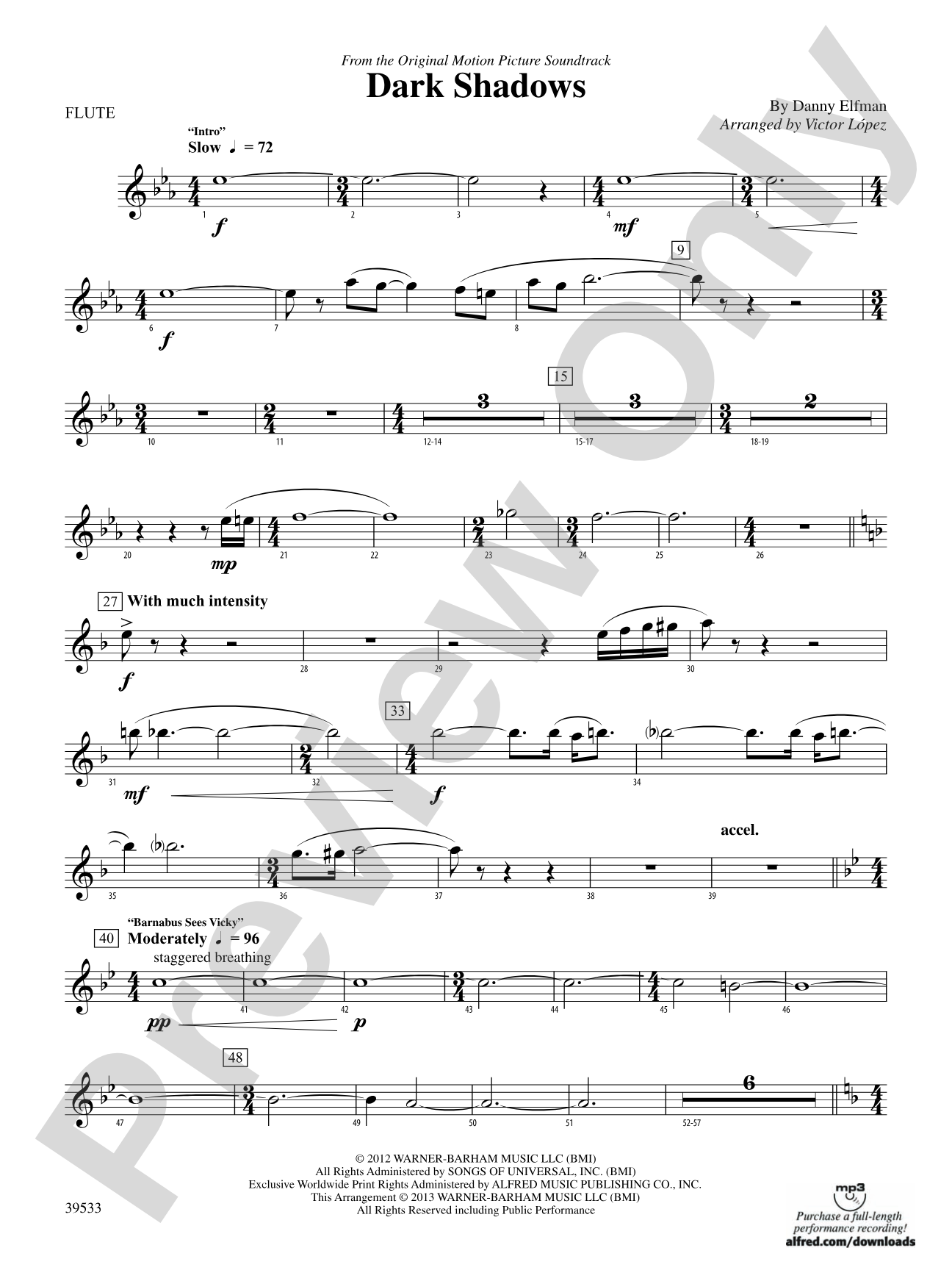 Dark Shadows (from the Original Motion Picture Soundtrack): Flute