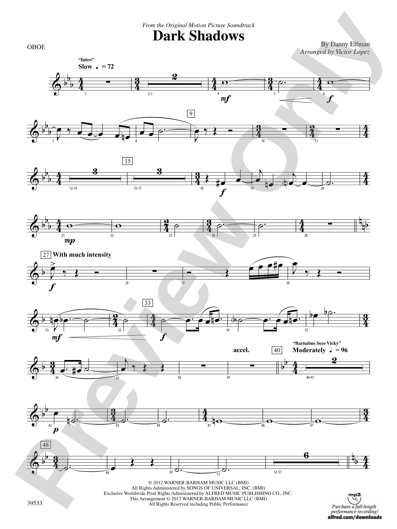 Dark Shadows (from the Original Motion Picture Soundtrack): Oboe