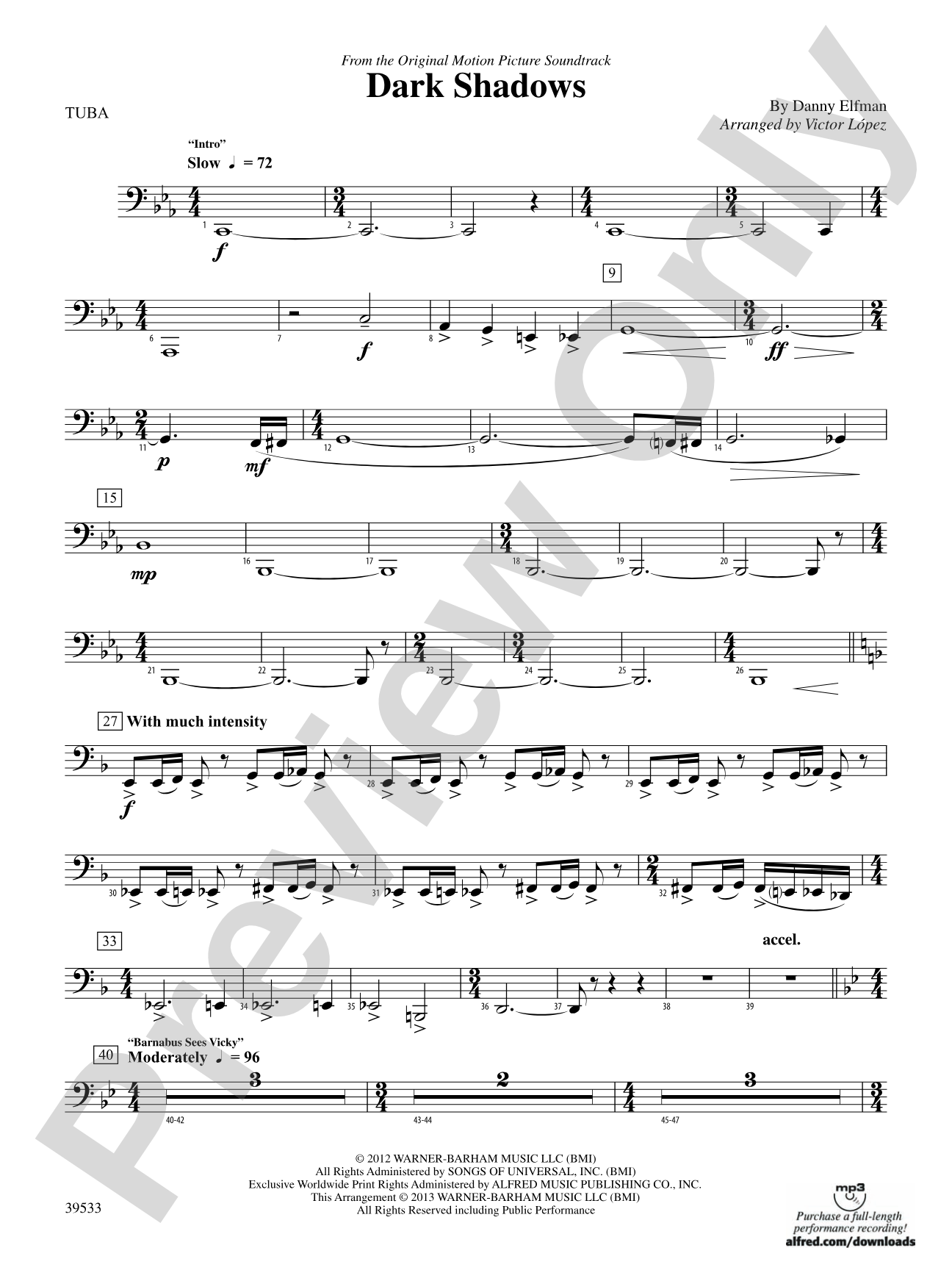 Dark Shadows (from the Original Motion Picture Soundtrack): Tuba