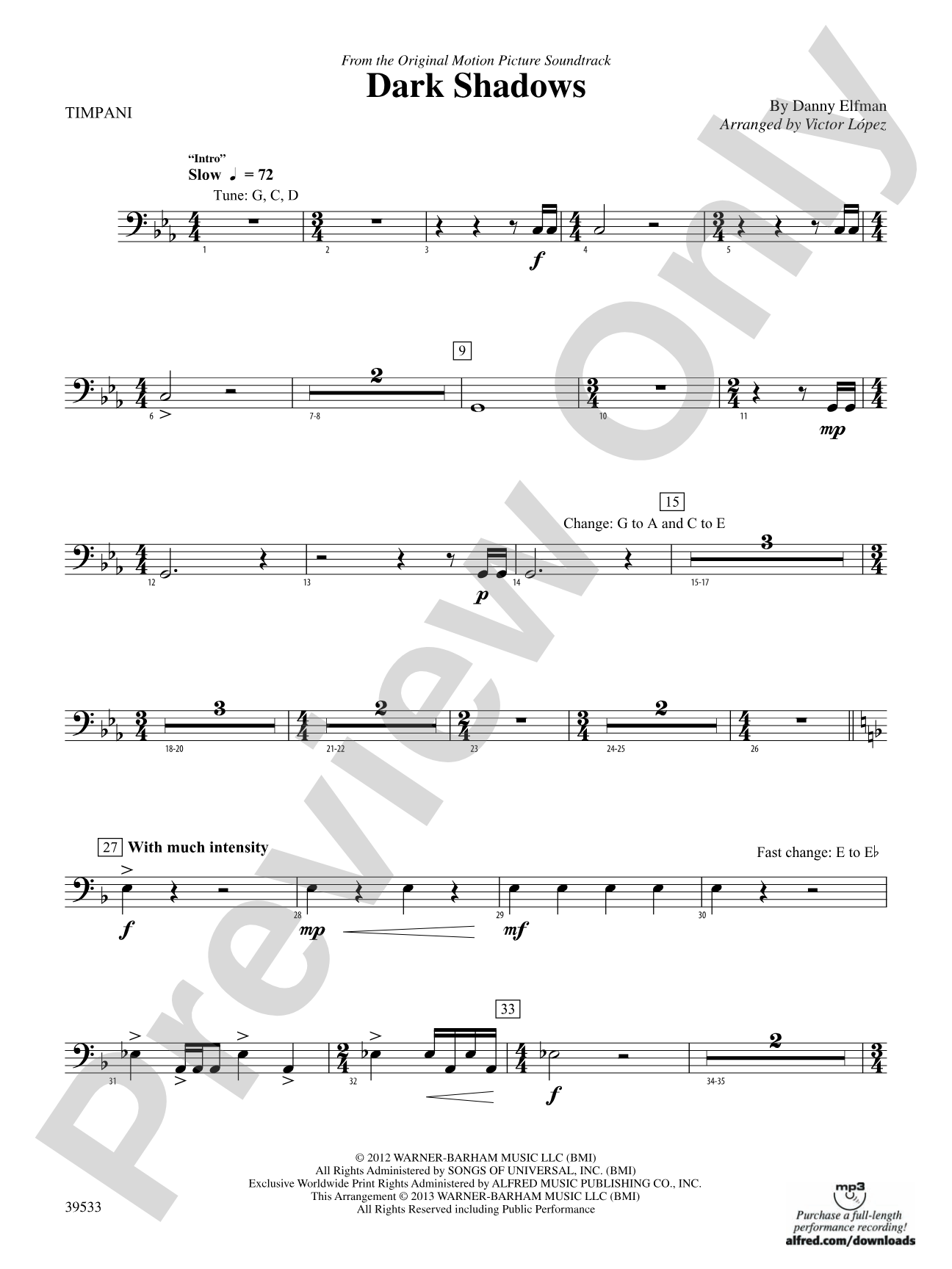 Dark Shadows (from the Original Motion Picture Soundtrack): Timpani