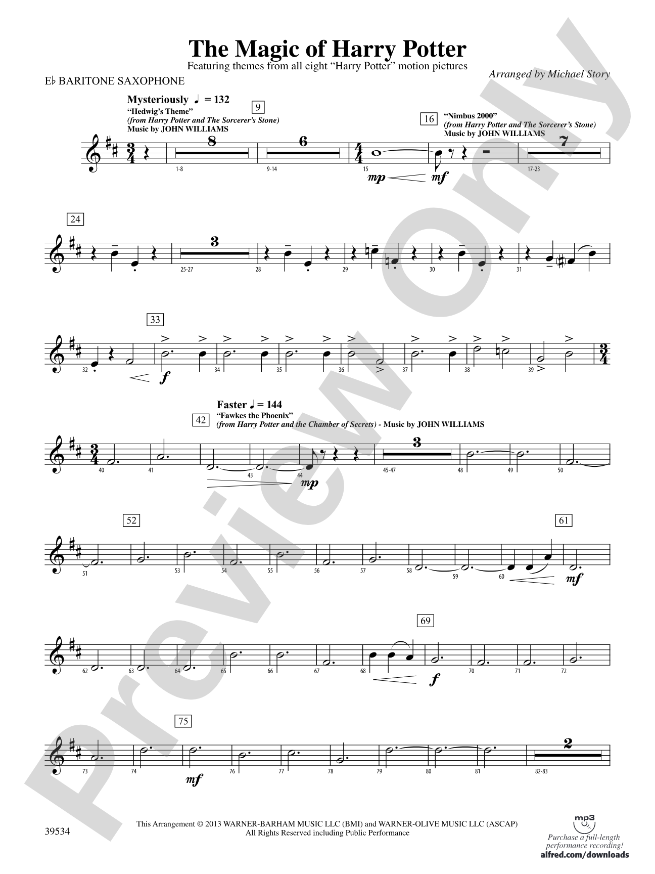 The Magic of Harry Potter: E-flat Baritone Saxophone