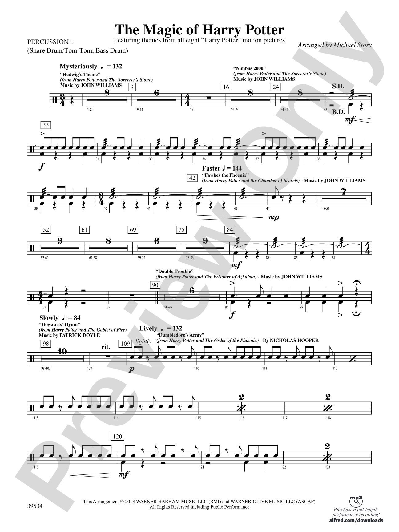 The Magic of Harry Potter: 1st Percussion