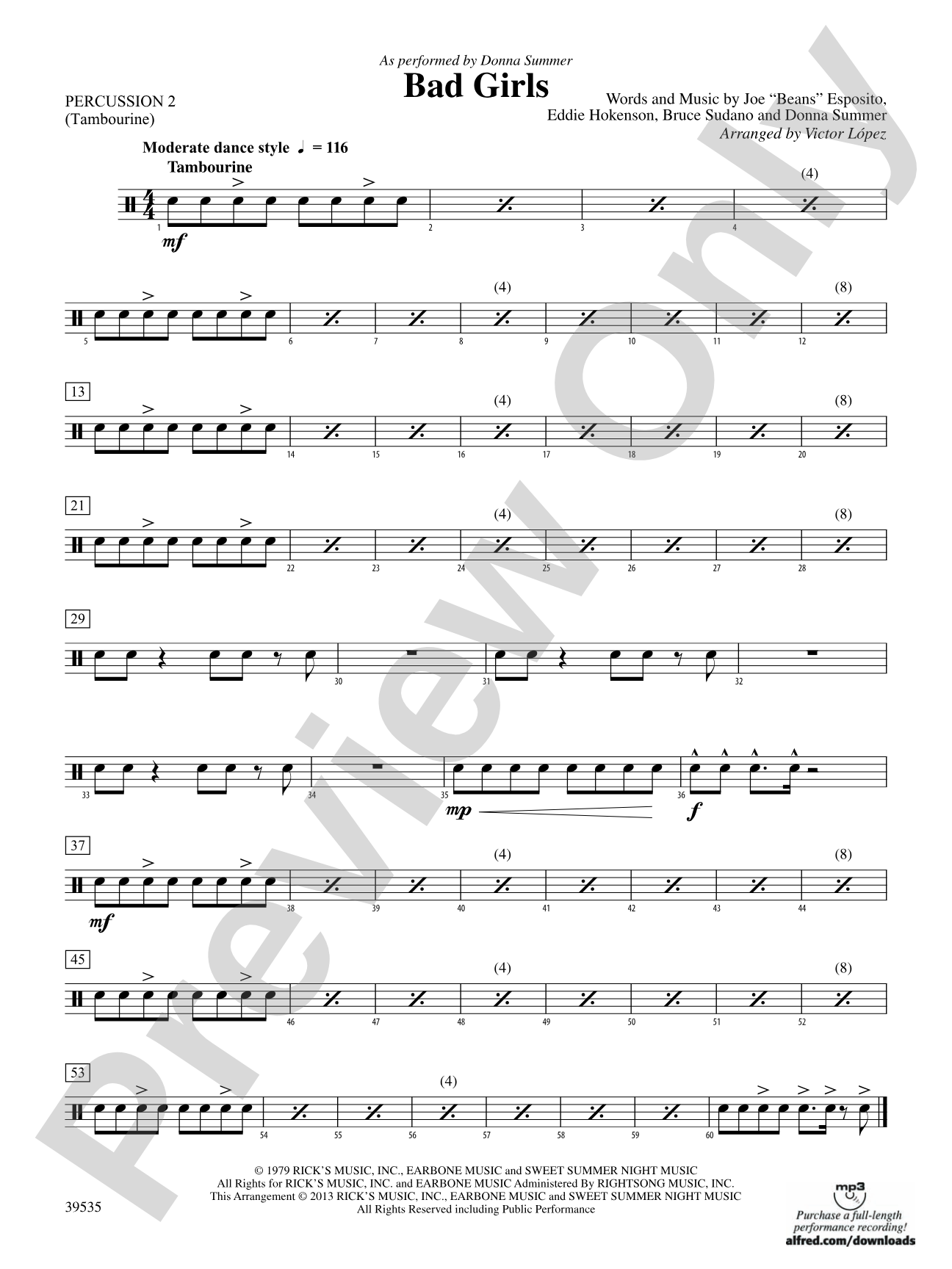 Bad Girls: 2nd Percussion