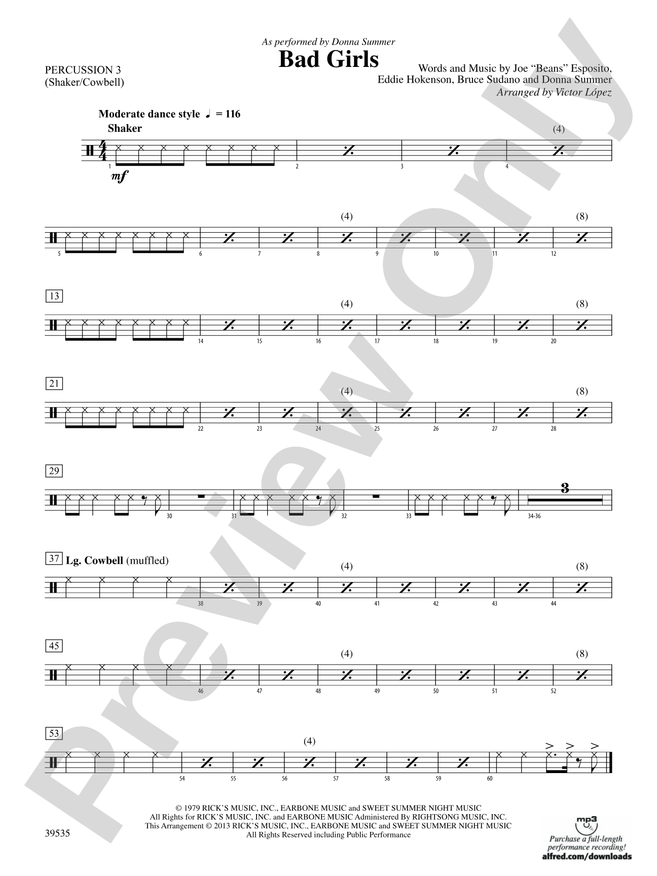 Bad Girls: 3rd Percussion