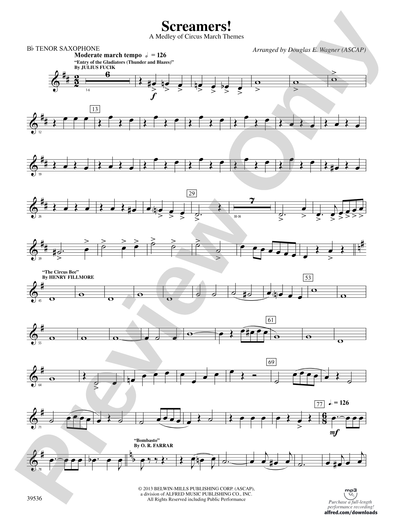 Screamers!: B-flat Tenor Saxophone