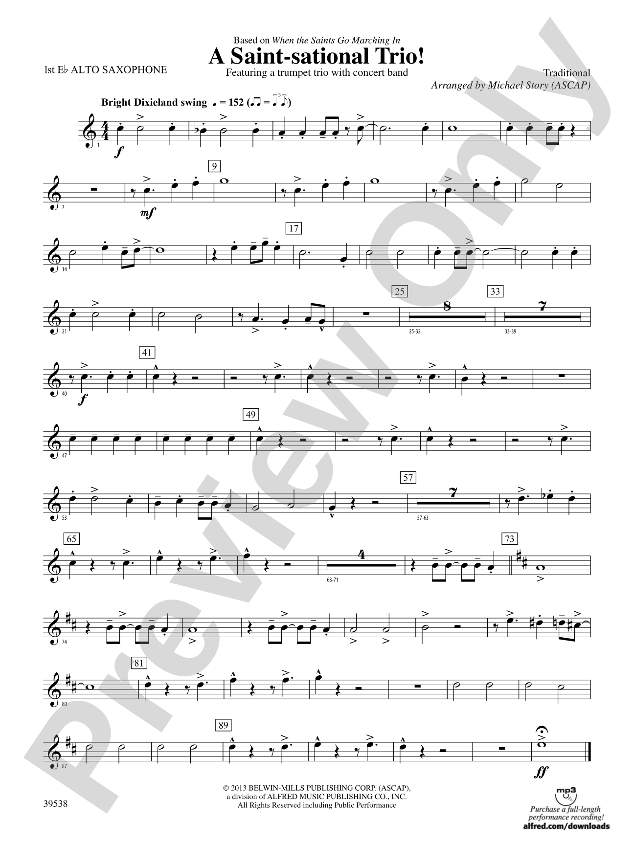 A Saint-sational Trio!: E-flat Alto Saxophone