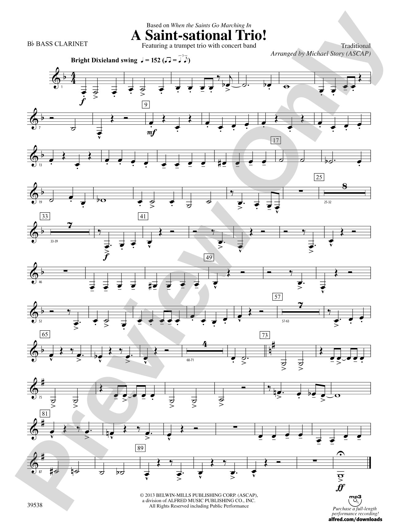 A Saint-sational Trio!: B-flat Bass Clarinet