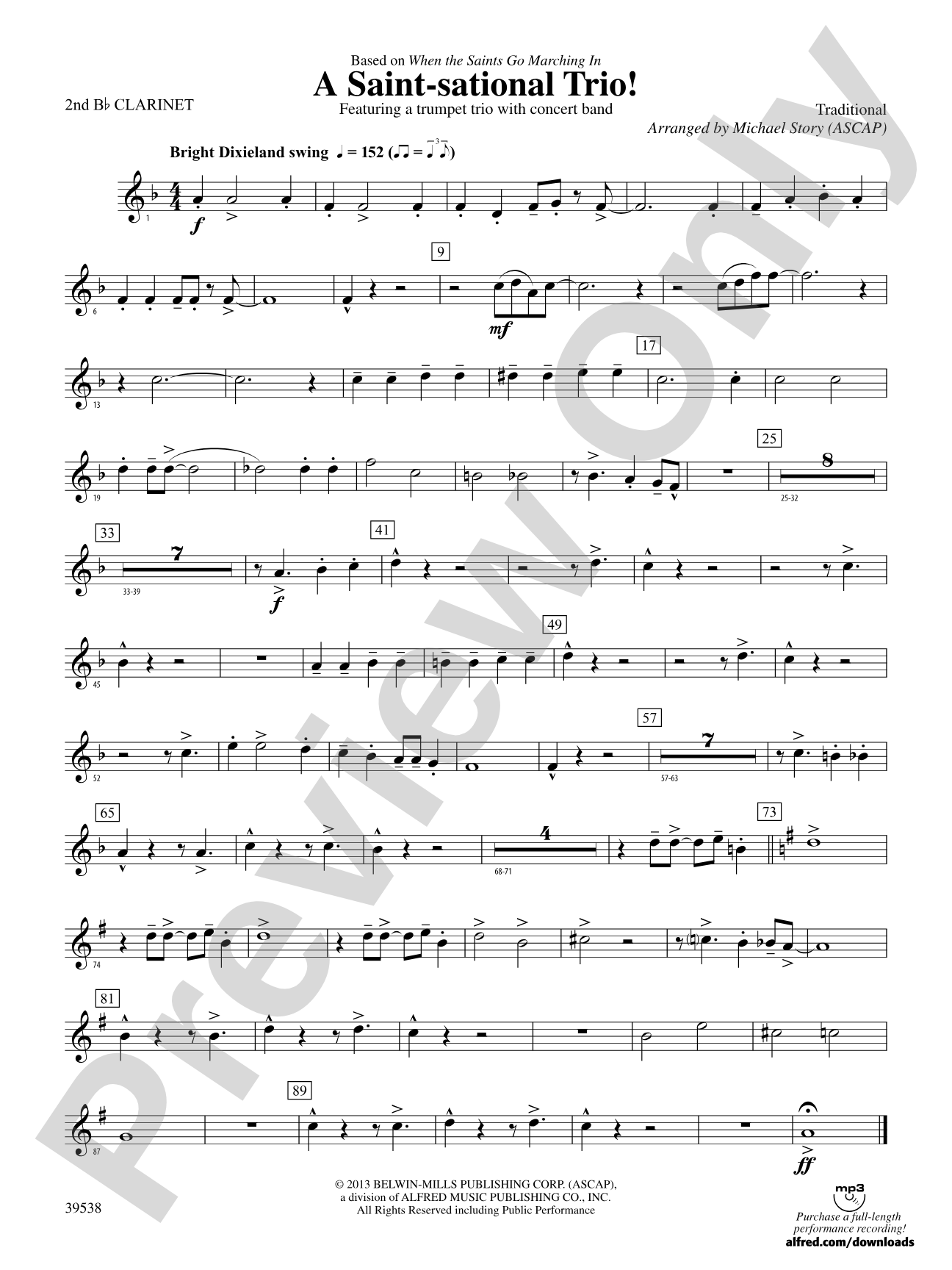 A Saint-sational Trio!: 2nd B-flat Clarinet