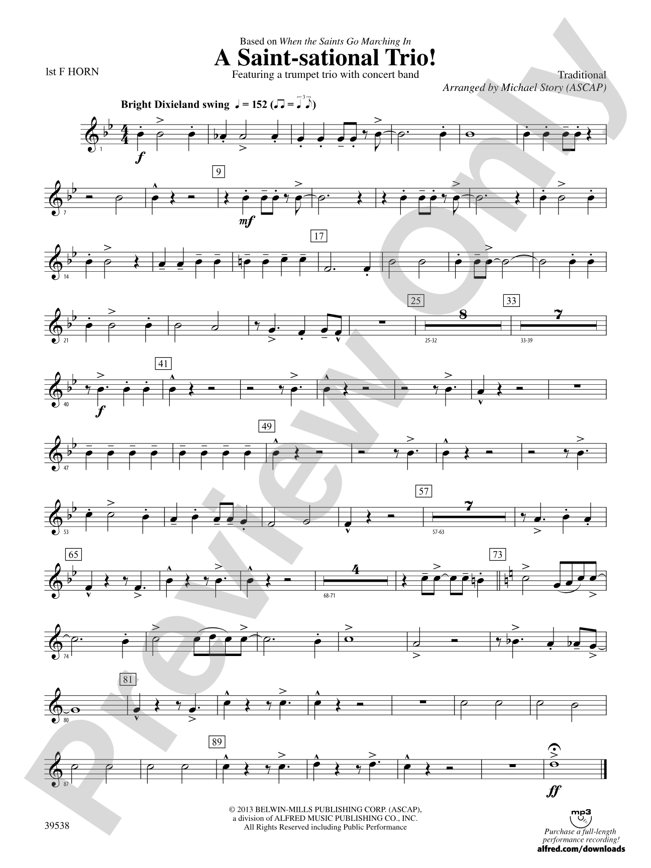 A Saint-sational Trio!: 1st F Horn