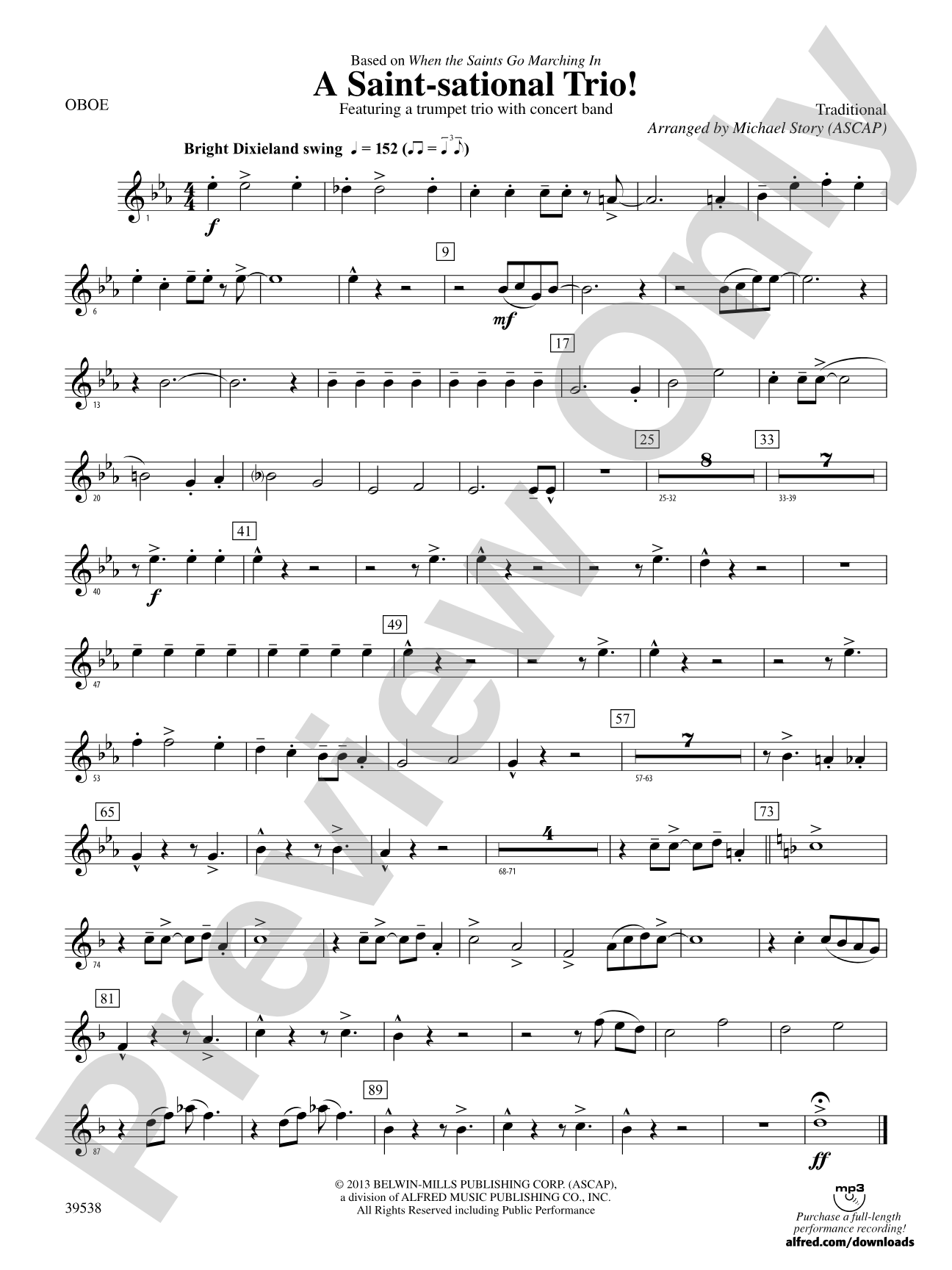 A Saint-sational Trio!: Oboe