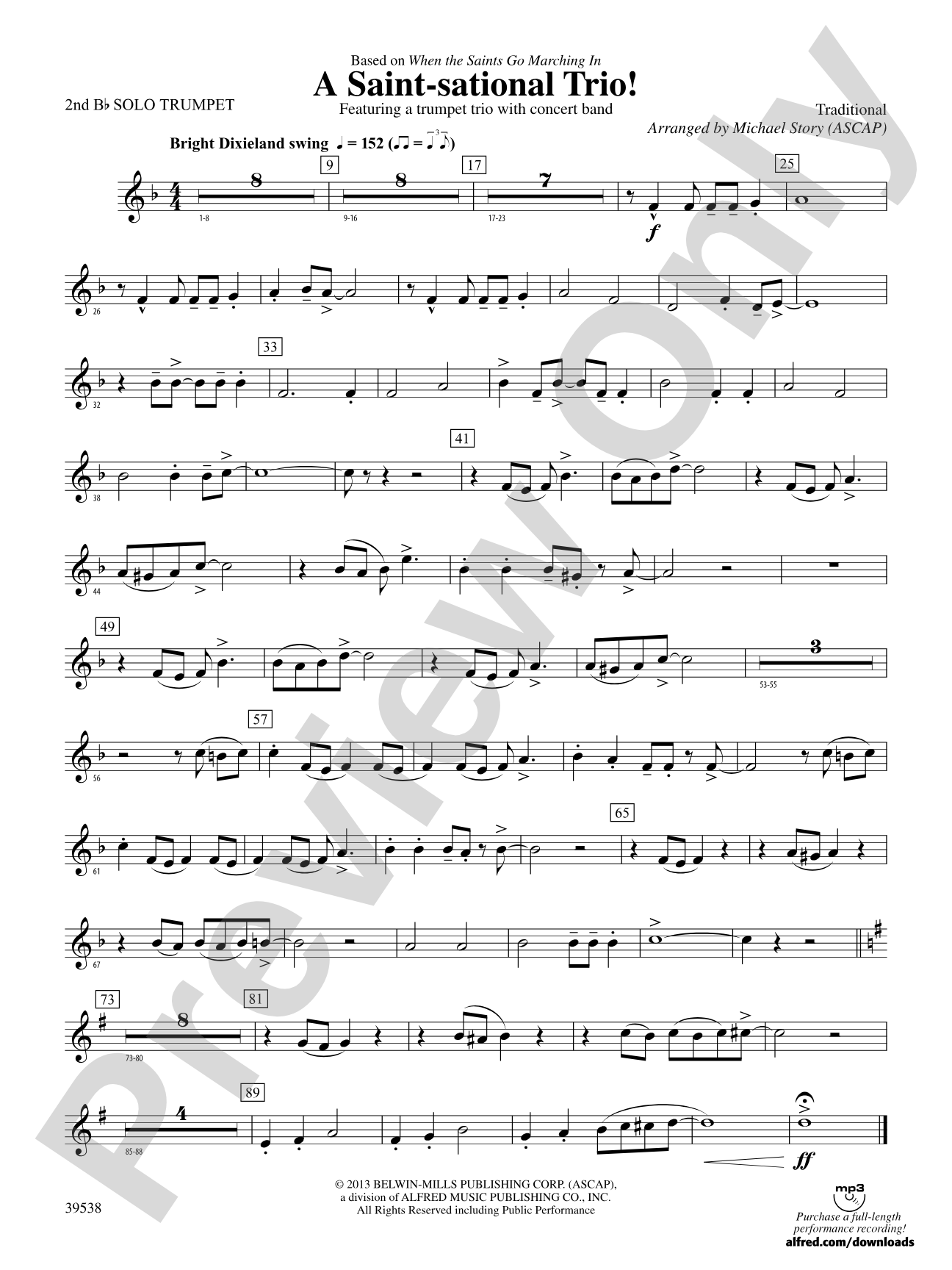 A Saint-sational Trio!: 2nd Solo Trumpet