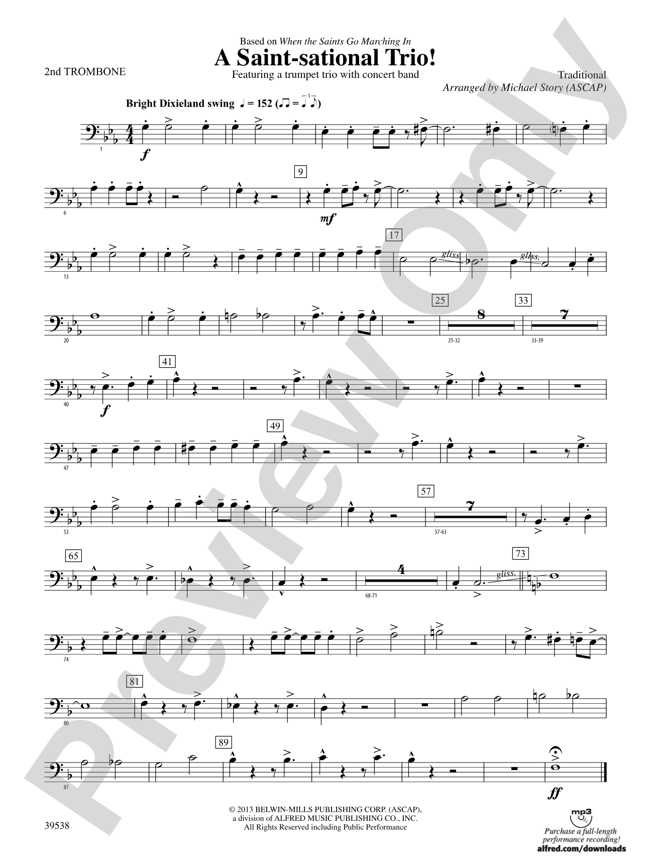 A Saint-sational Trio!: 2nd Trombone