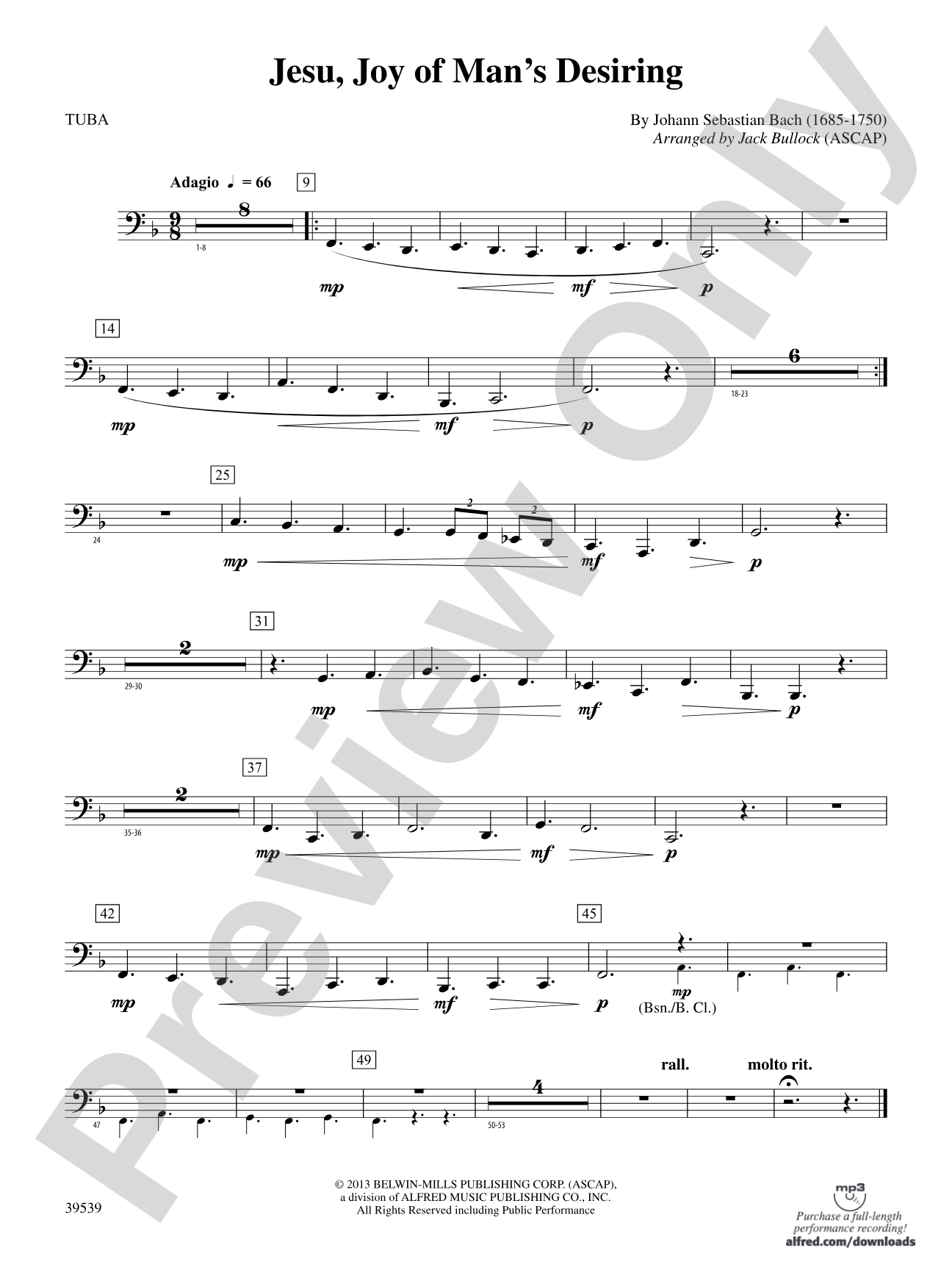 Jesu, Joy of Man's Desiring: Tuba