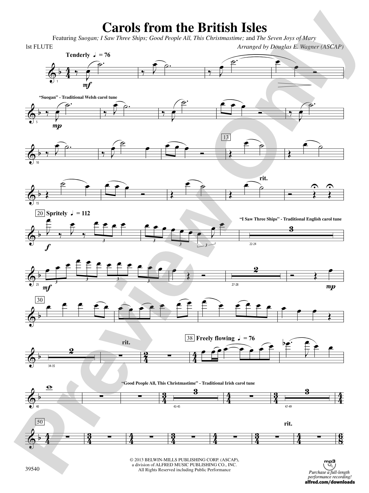 Carols from the British Isles: Flute