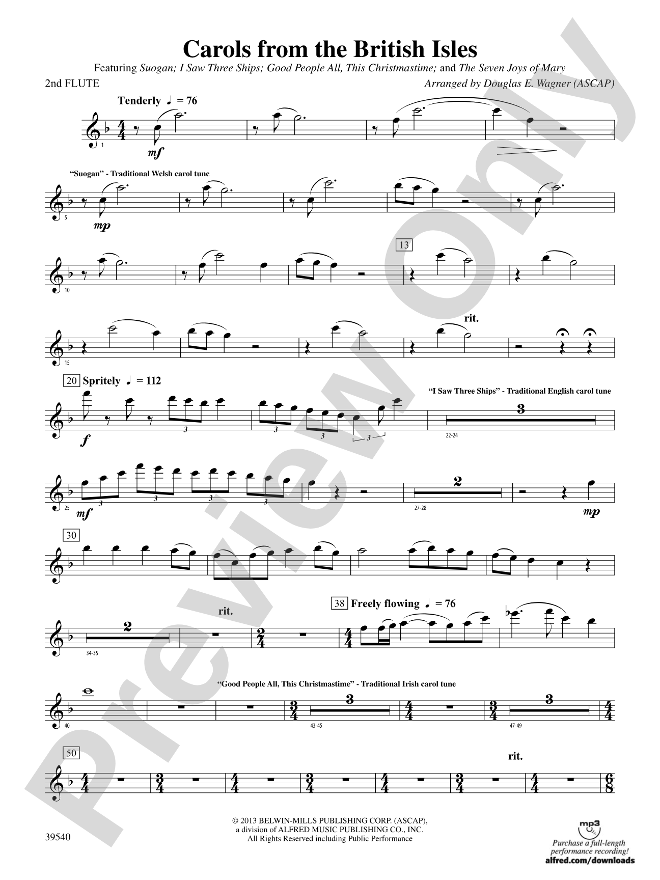 Carols from the British Isles: 2nd Flute