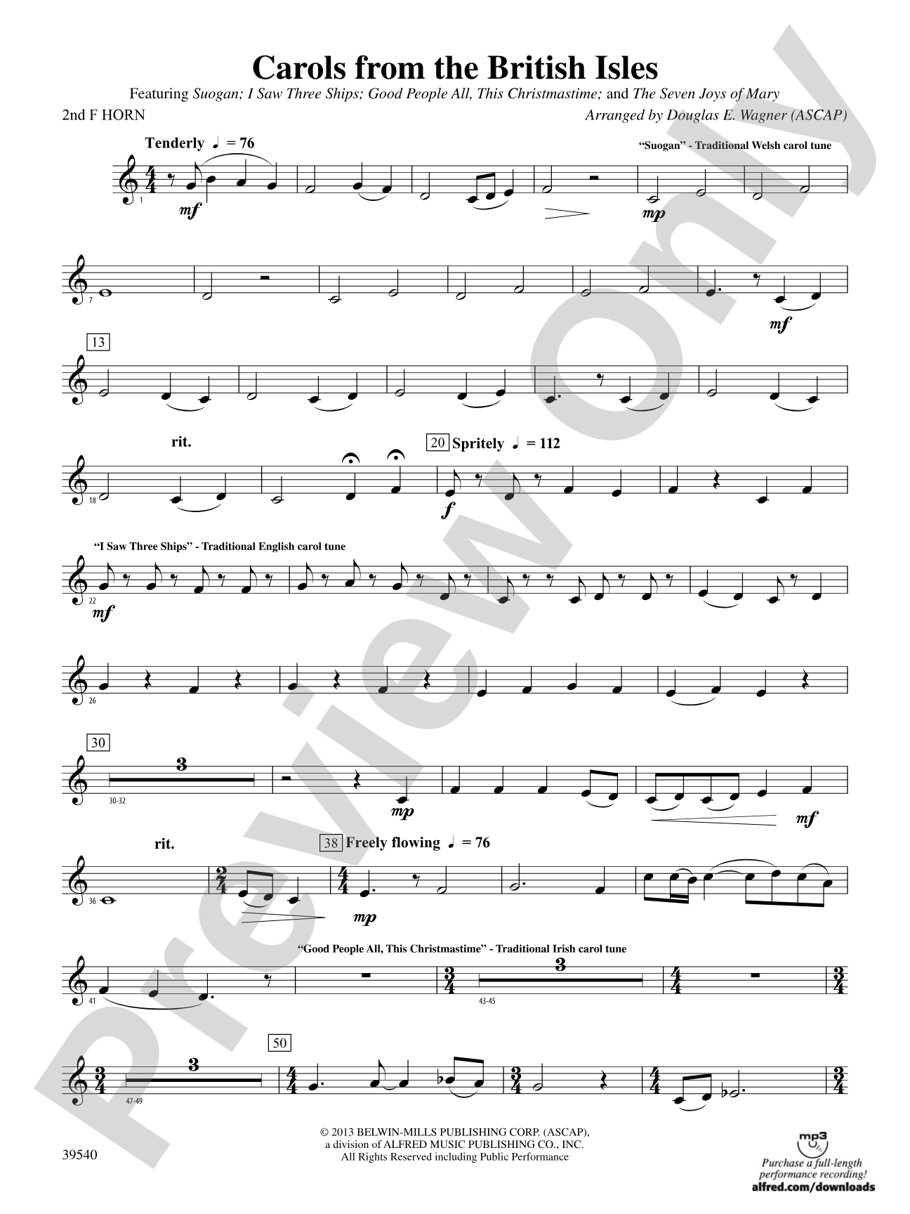 Carols from the British Isles: 2nd F Horn