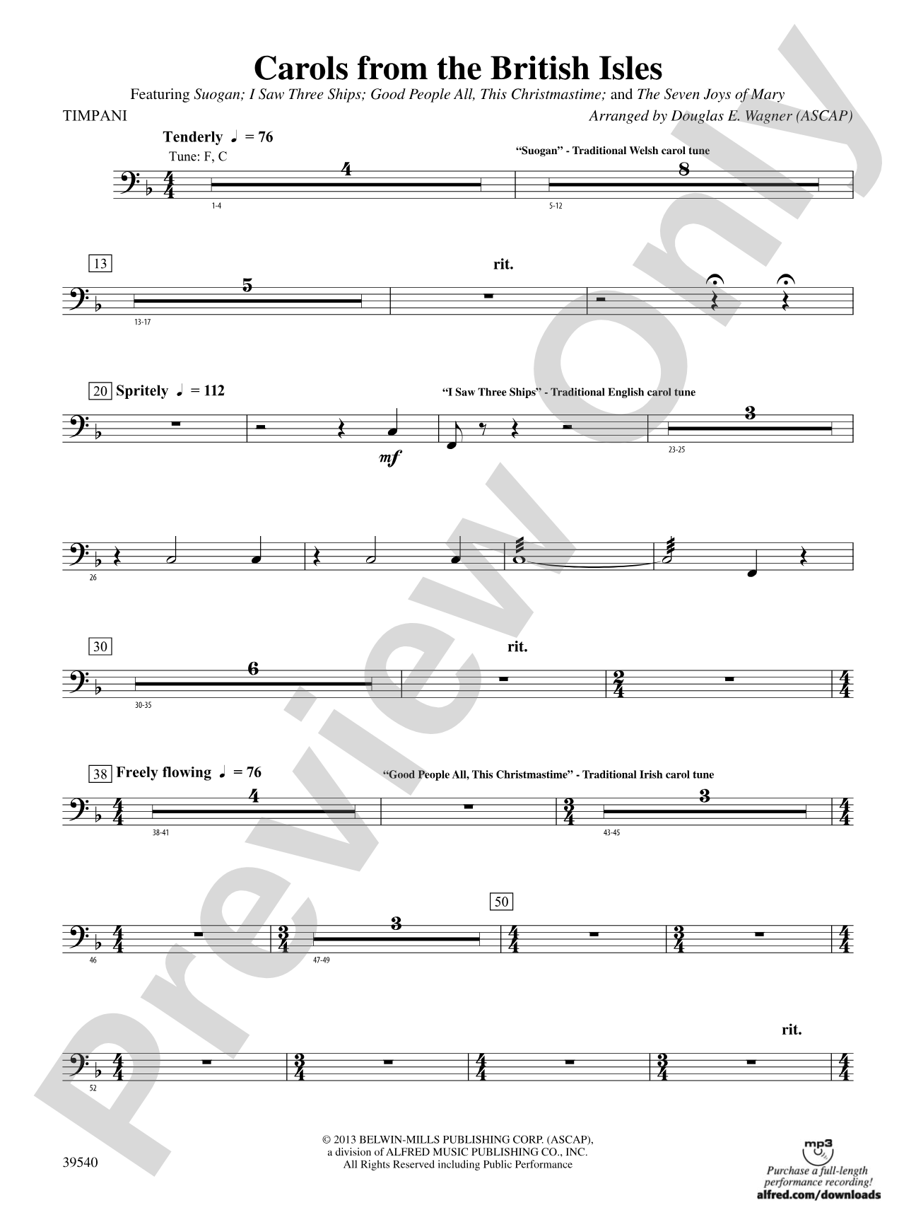 Carols from the British Isles: Timpani
