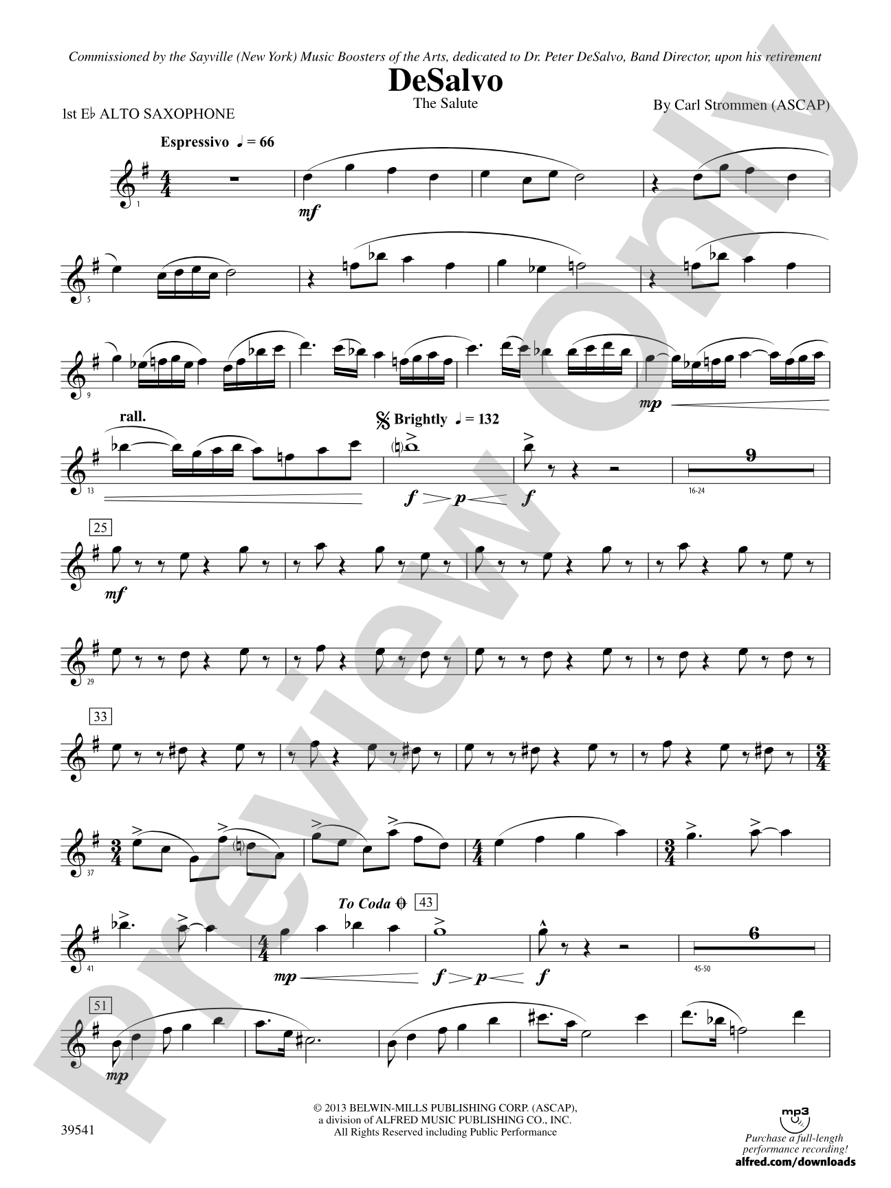 DeSalvo: E-flat Alto Saxophone