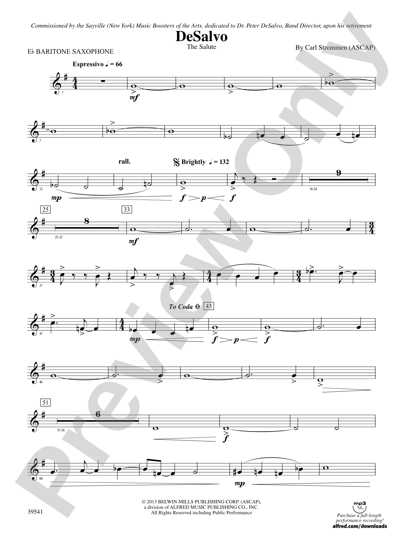 DeSalvo: E-flat Baritone Saxophone
