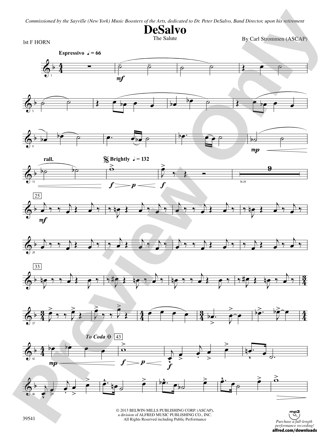 DeSalvo: 1st F Horn