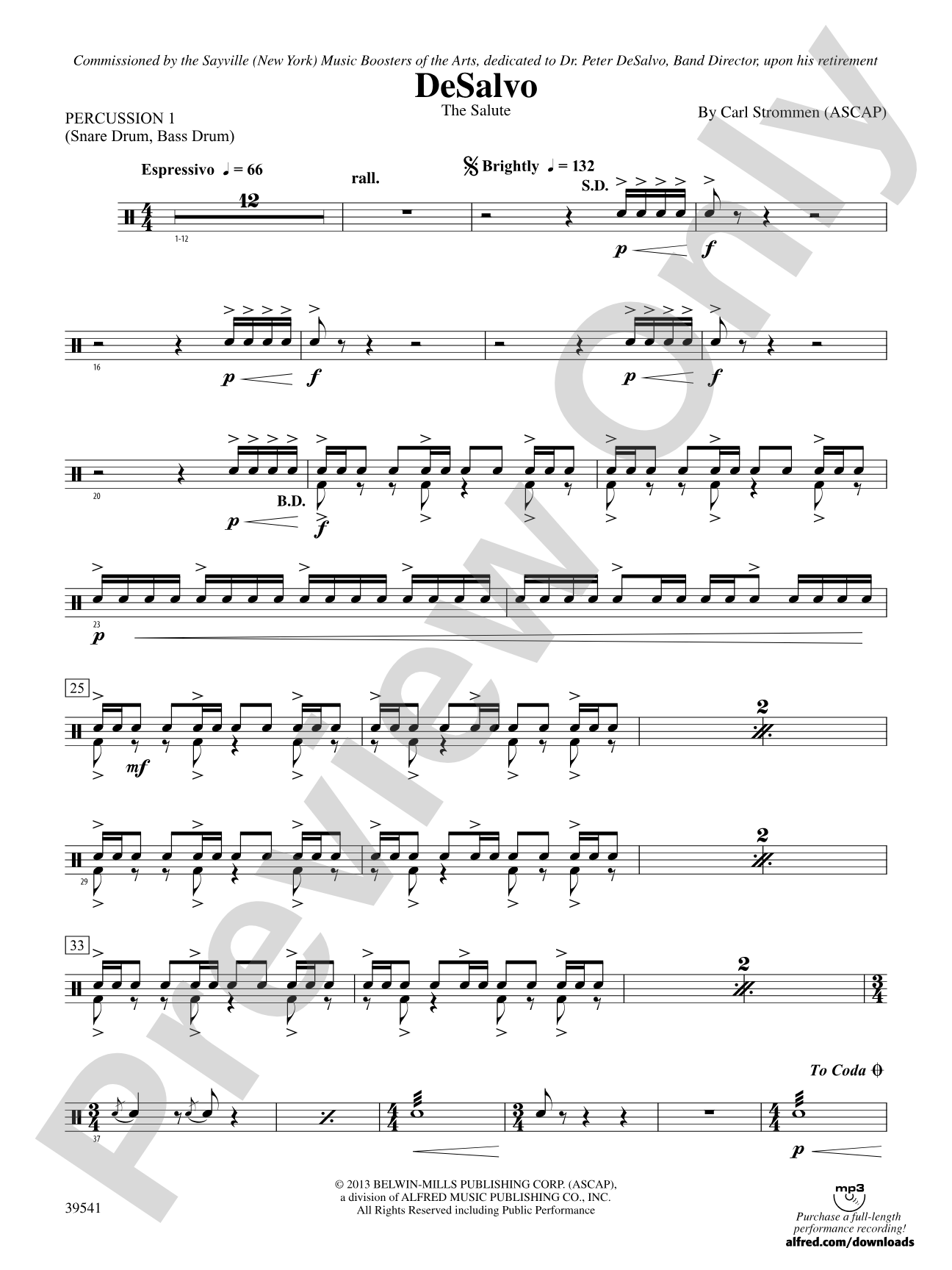 DeSalvo: 1st Percussion