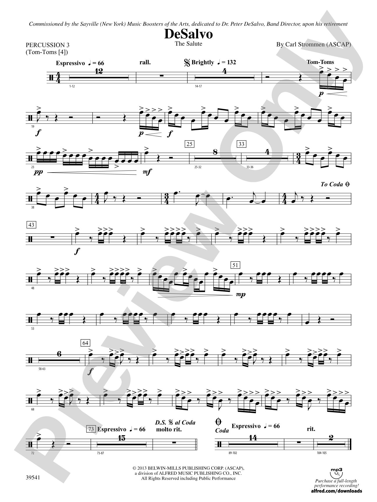 DeSalvo: 3rd Percussion