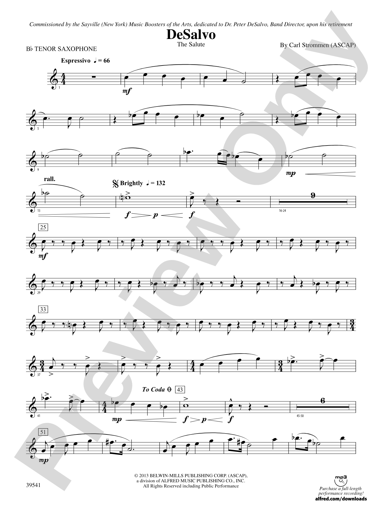 DeSalvo: B-flat Tenor Saxophone