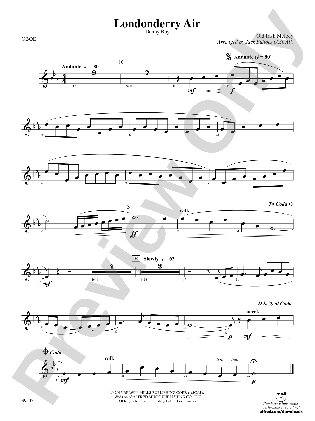 Londonderry Air: Oboe